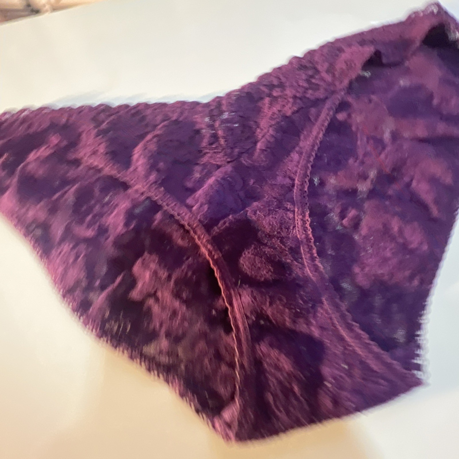 Vtg Y2K Hanky Panky Daily Lace French Panties Low rise Bikini Purple USA Made M