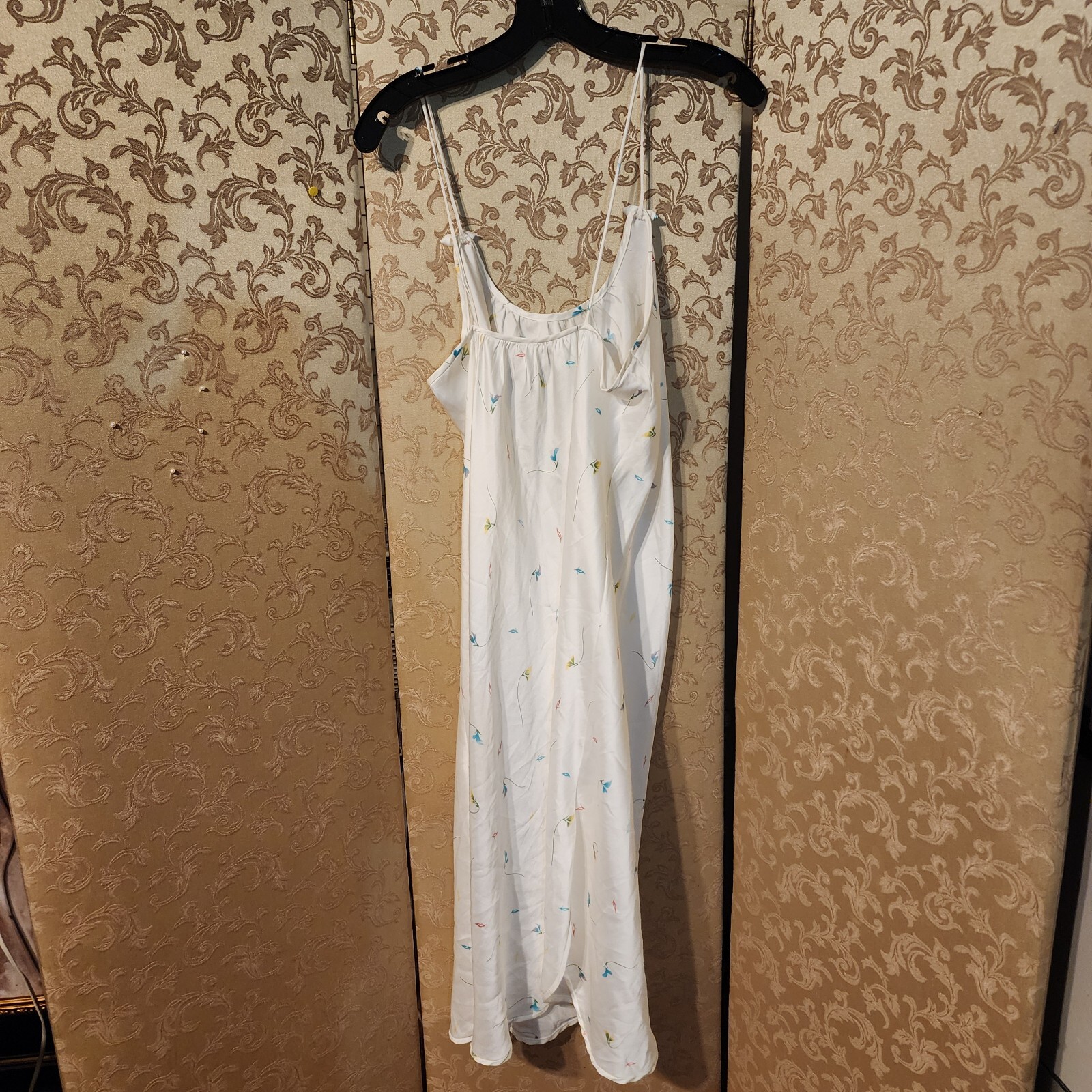 Georgette Trabolsi Vintage Ivory Multi-Color Floral Nightgown + Robe Size M