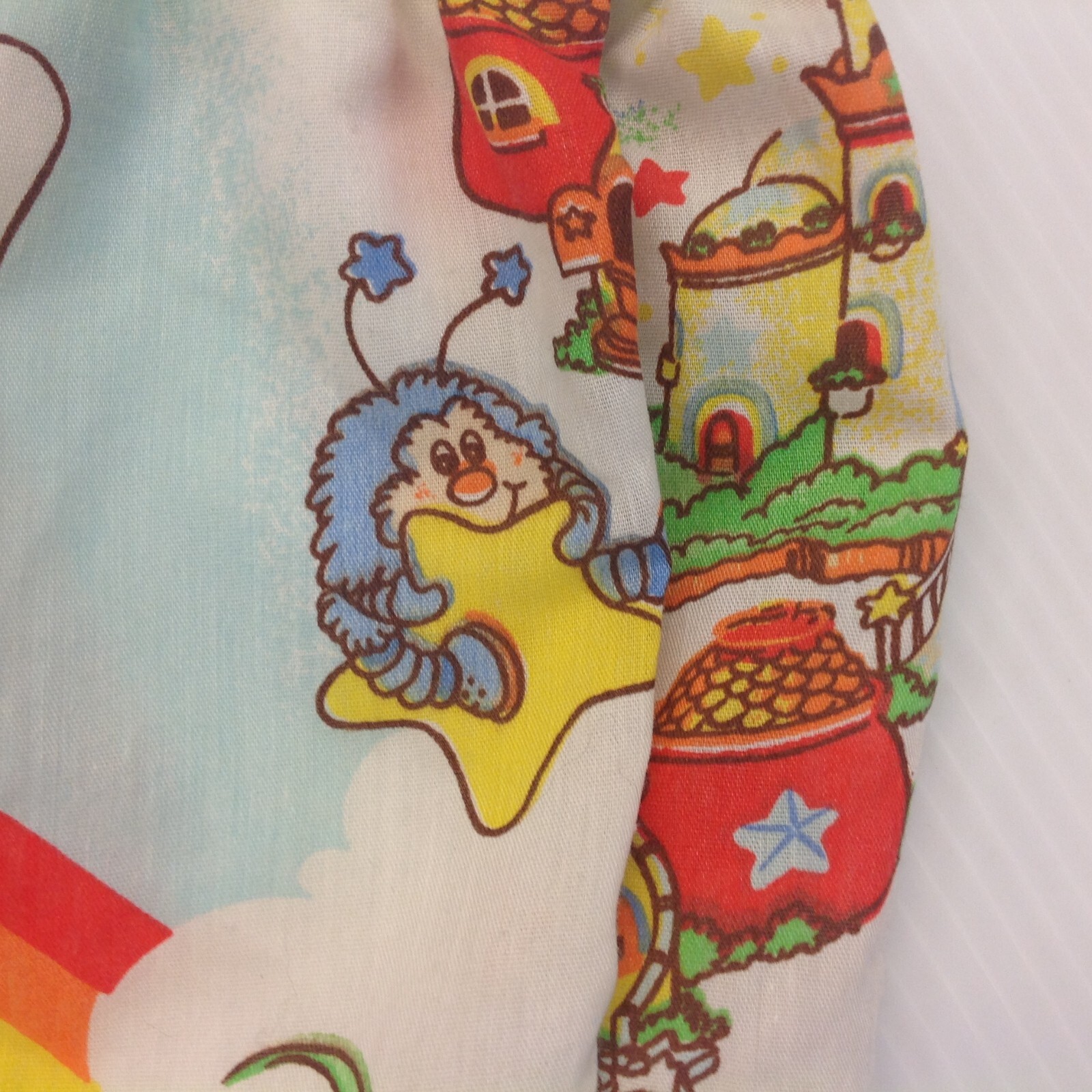 Vtg 1983 Rainbow Brite Child’s Skirt Sewcial Anxiety Upcycle Fabric with Pockets