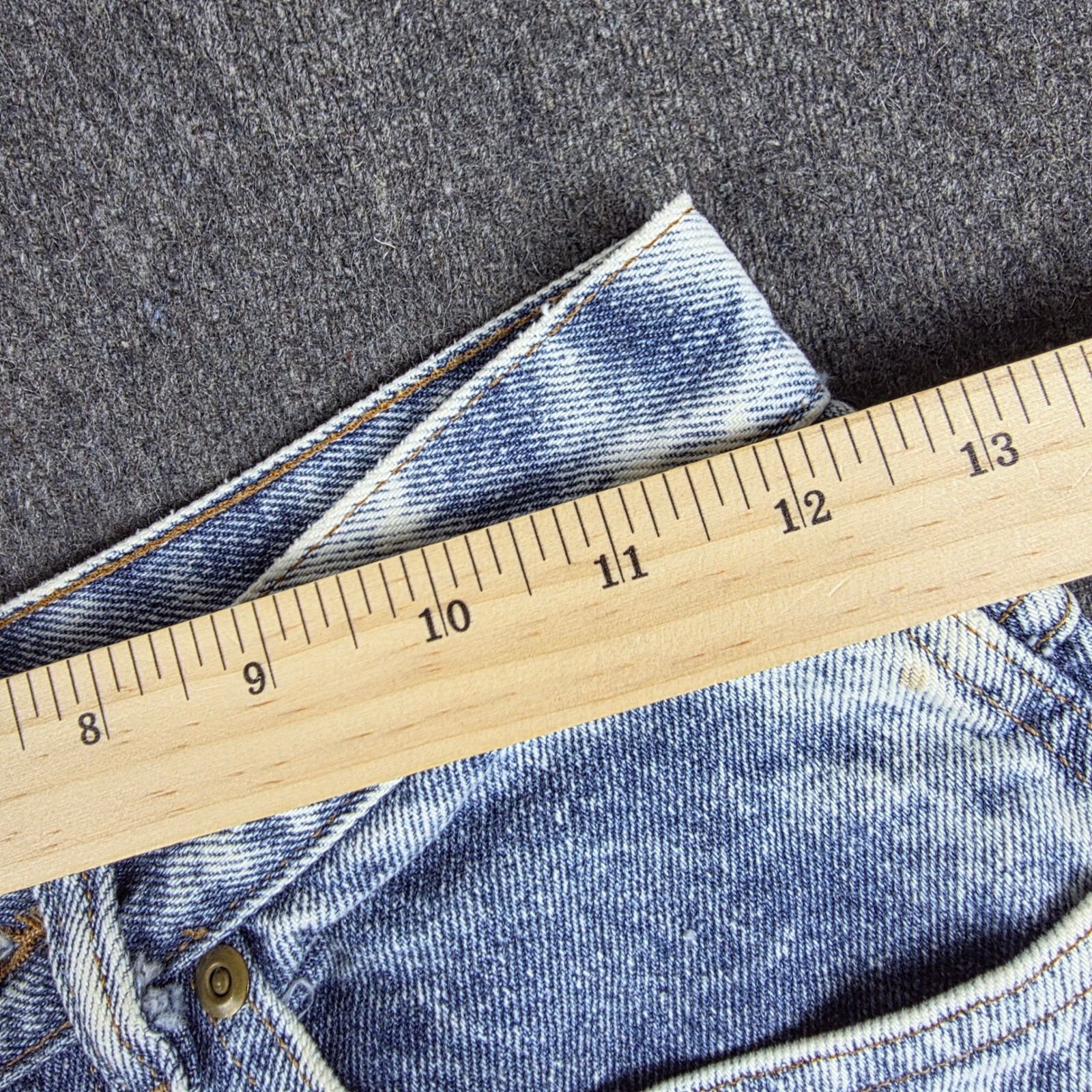 Chic Jeans Women 12P Blue Acid Wash Vintage High Waisted Tapered Mom Denim