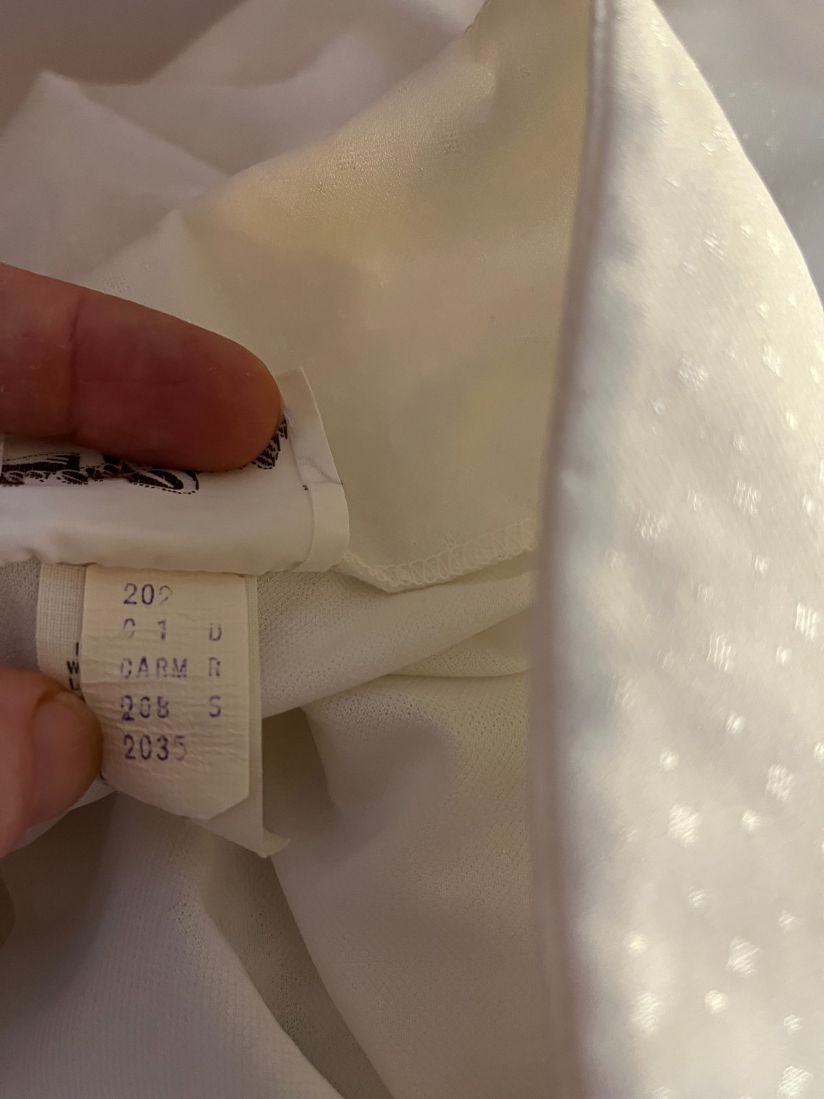 Vintage Leslie Pomer Size M? White Nightgown Long Sleeve