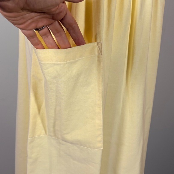 Vintage 100% Cotton Butter Yellow Dress Women’s S Sleeveless Cottagecore Prairie