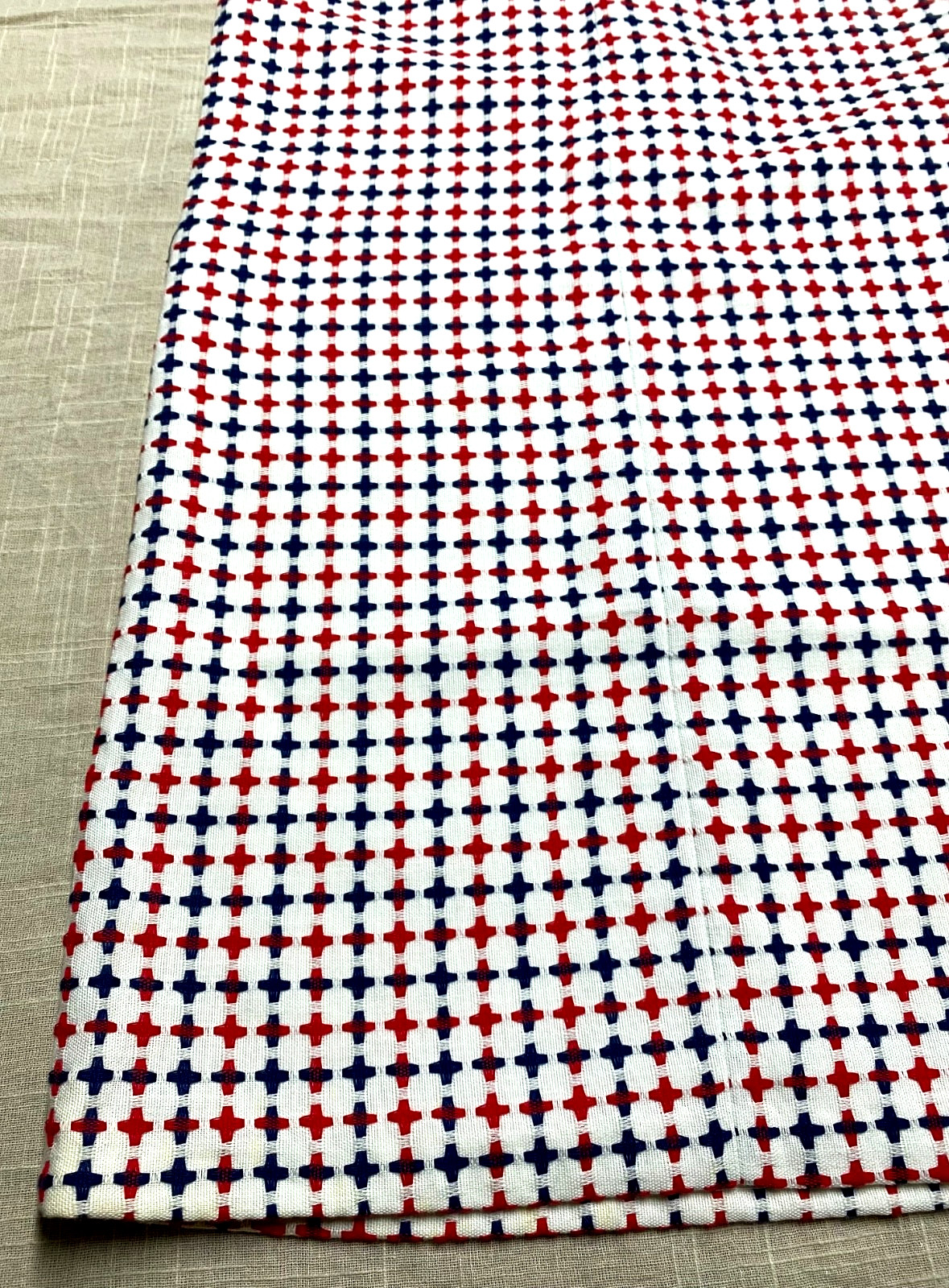 Vintage Shift Mini Dress Mod Go Go 1960s Retro Red Blue Tweed Wool Sleeveless