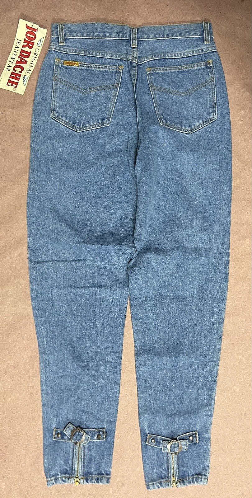 Vintage 1990’s Jordache Womens Double Buckle Jeans, Deadstock NWT, Size 3/4