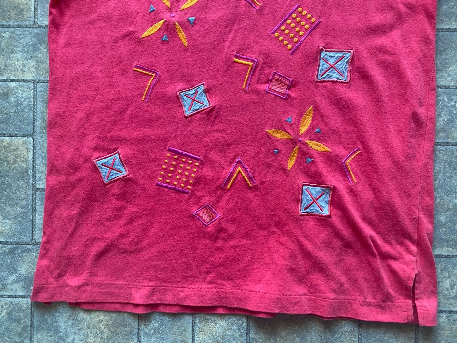 Vintage Single Stitch Segrets Sun Prints WOMANS LARGE Long Sleeve Shirt
