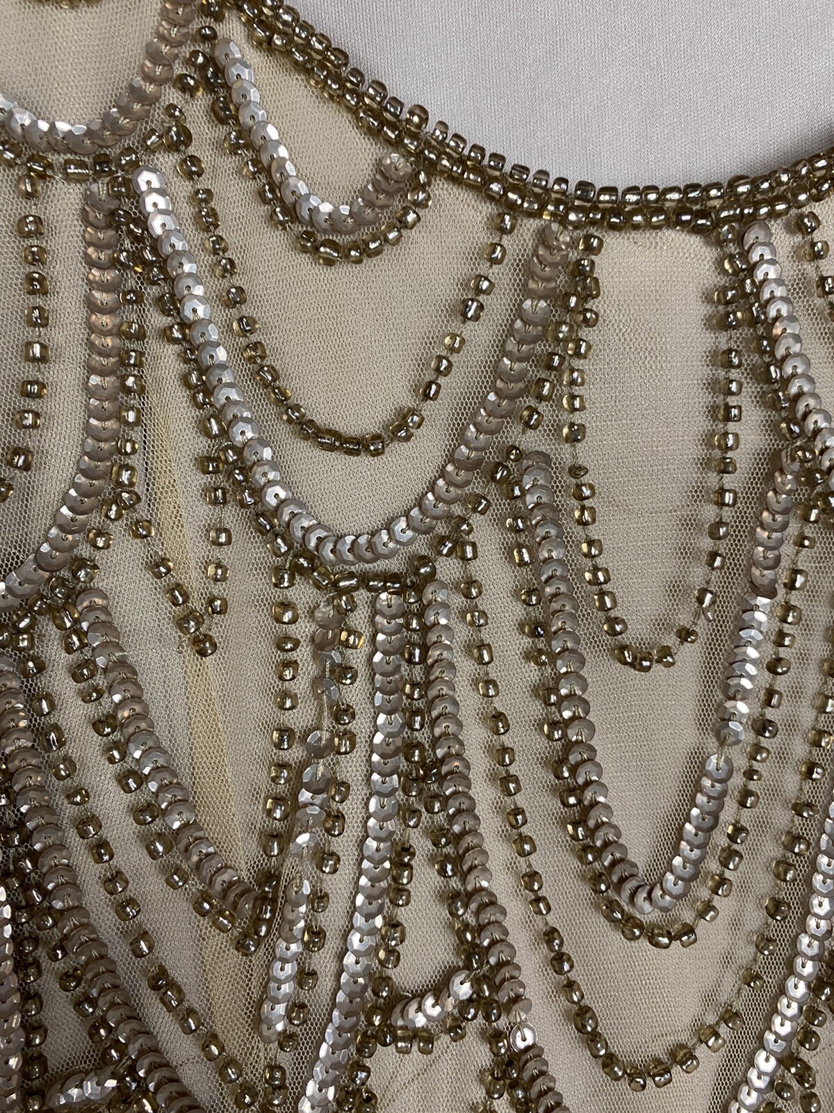 Vintage Predude Sheath Dress 8 Sequin Beaded Cocktail Formal Wedding Party