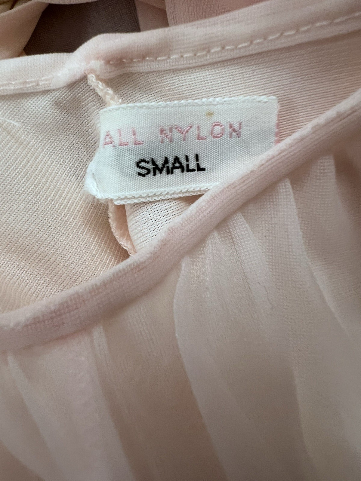 Vintage Shadowline Pink Nylon and Chiffon Long Peignoir Set Size S