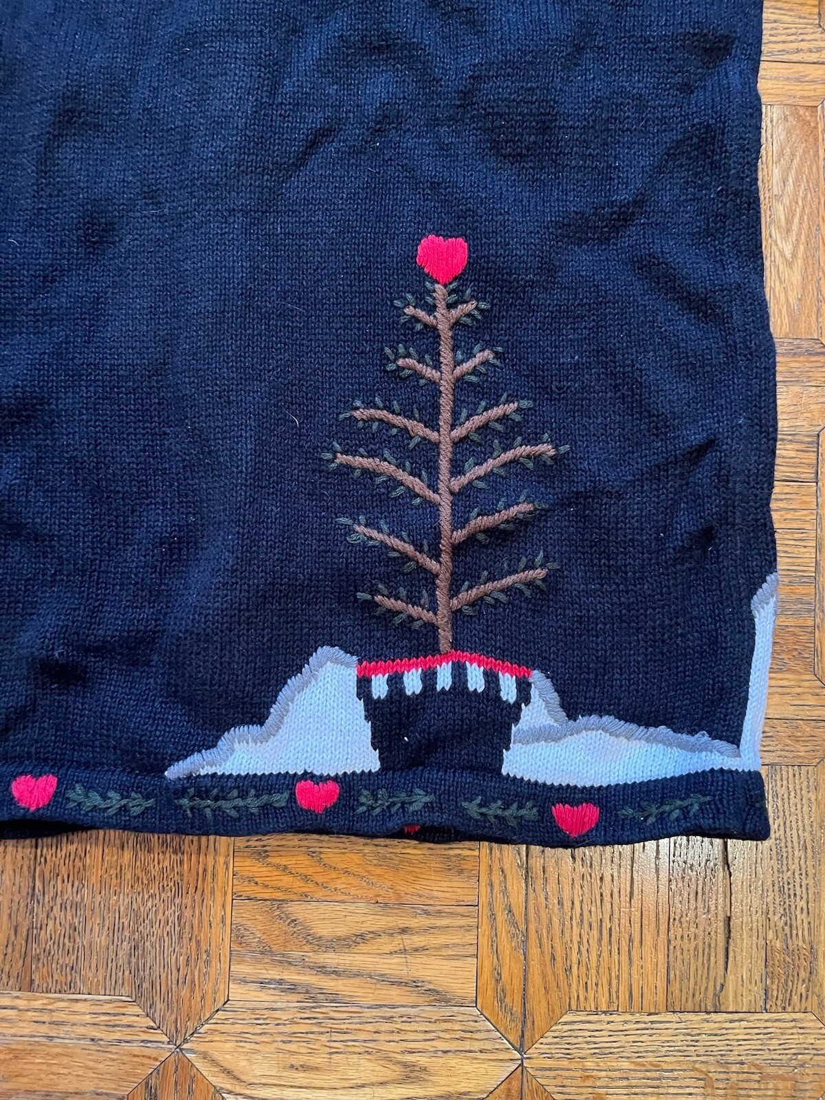 Vintage Quacker Factory S Snowman Peeking Cat Cardigan Sweater Christmas Holiday