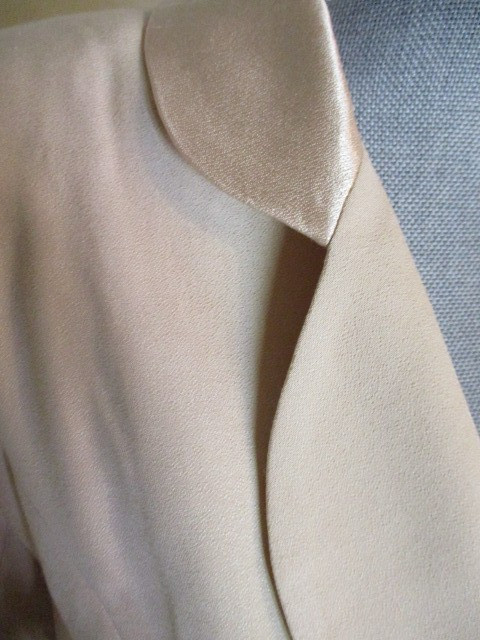 VTG Spencer Jeremy 2 pc Tuxedo Blazer & Maxi Dress Set in Blush Pink 12