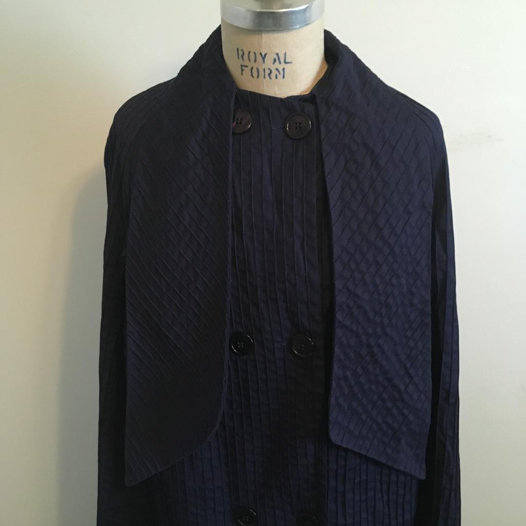 Tuxster All Purpose Vintage 1970’s Blue Pin-tucked Double Breasted Cape