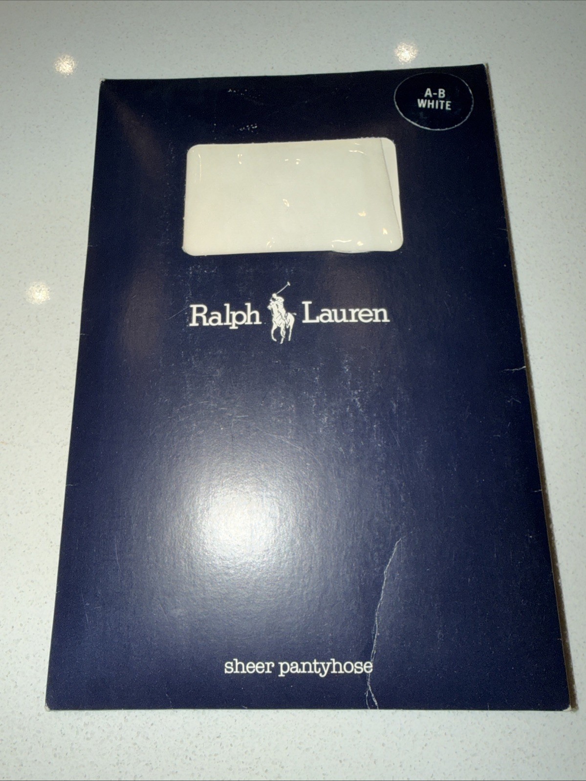 Vintage 1990s Ralph Lauren White Pantyhose NIP Size A-B USA 4’10-5’3 90-125
