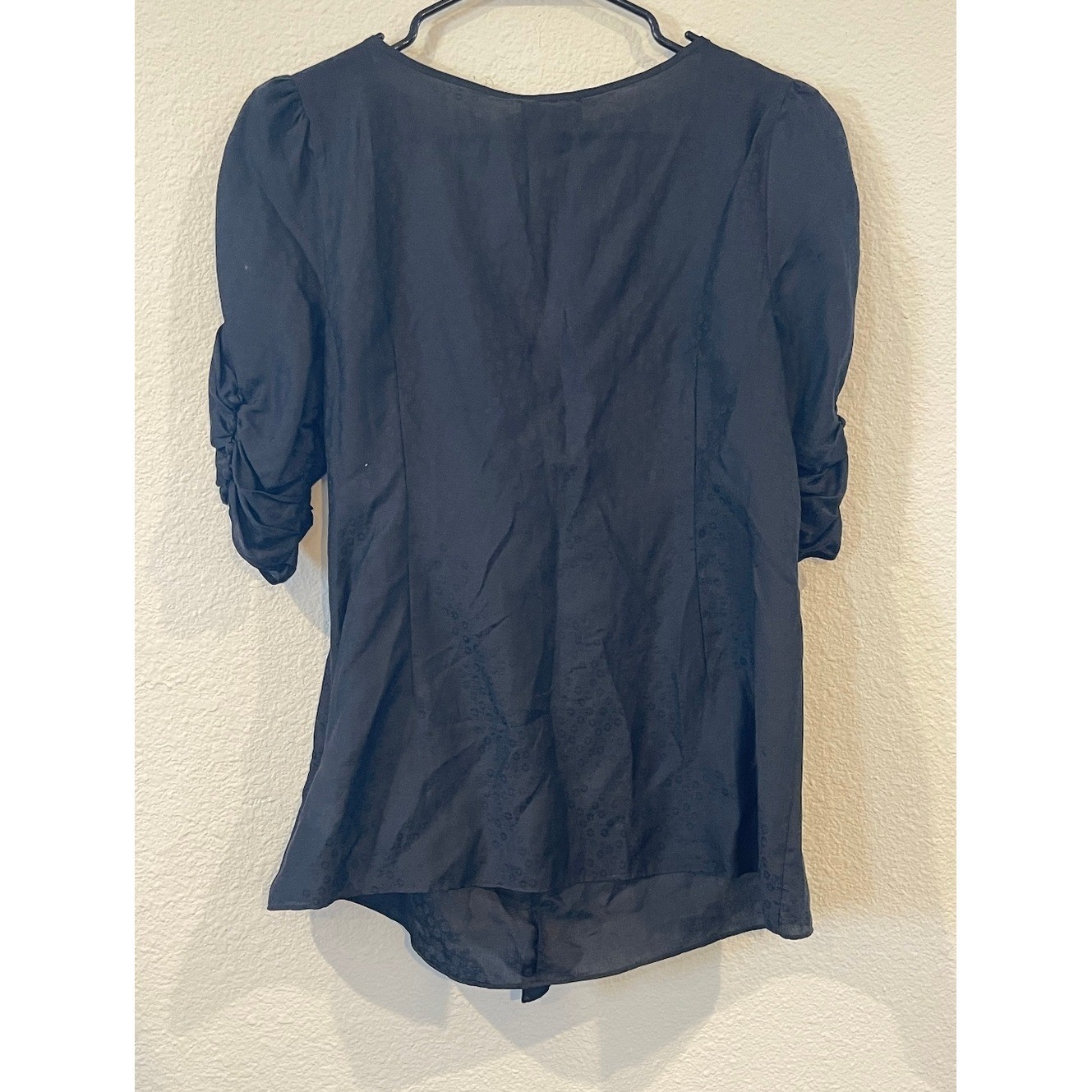 NWT Juicy Couture Vintage Y2K Womens Black Cheetah Print Ruffle Blouse Size 12