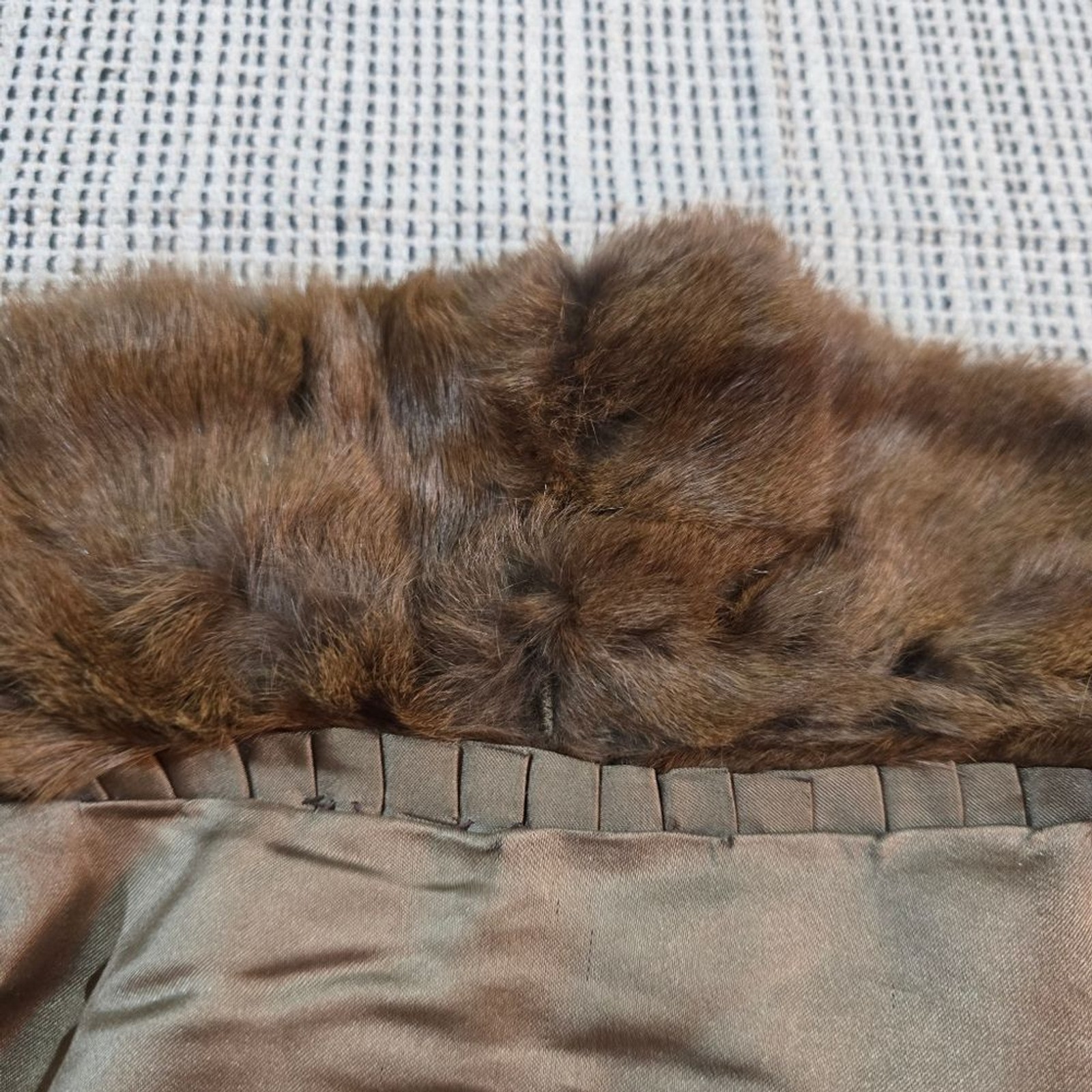 Duplers Furs Vintage Mid Century Mink Stole Cape Wrap Brown Chocolate S/M Formal