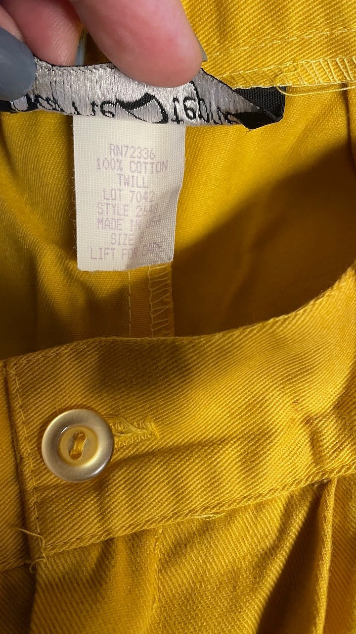 Vintage 1980s BARRIE STEPHENS 2 PIECE Yellow Blazer and Long Shorts Set Rare USA