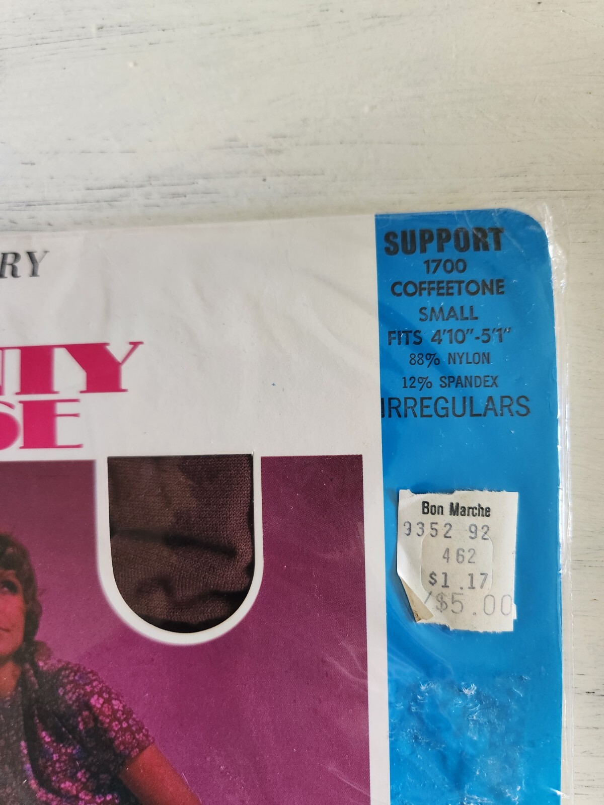 Vintage Lady Bagry Hosiery Seamless Panty Hose 1700 Coffeetone Small Irregulars