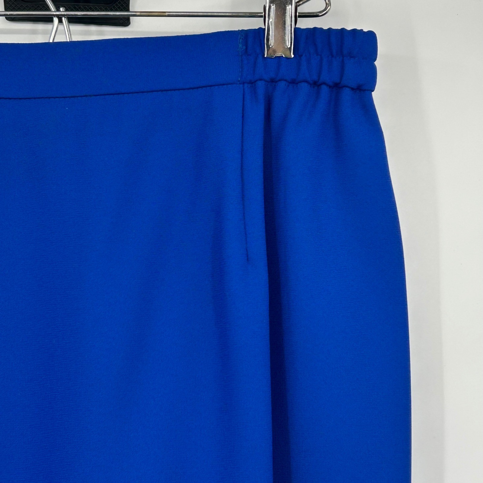 Womens Vintage 90s 3pc Skirt Suit Set Cobalt Blue Embroidered Karen Miller 14