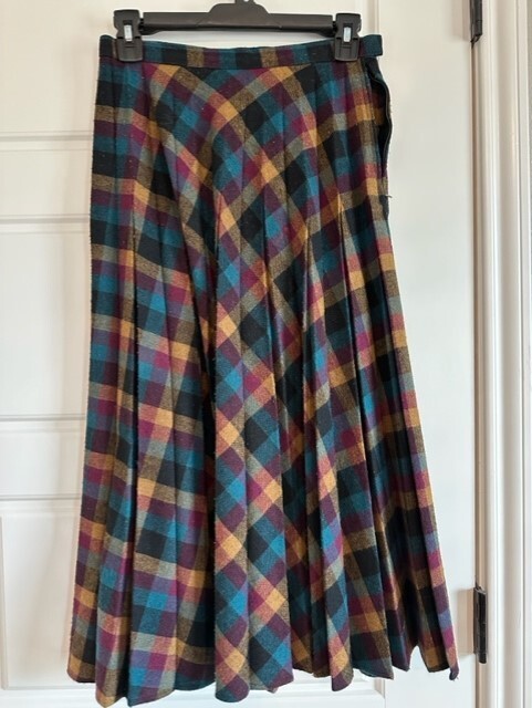 Vintage Century of Boston 60’s Plaid Pleated Skirt 8 TX12