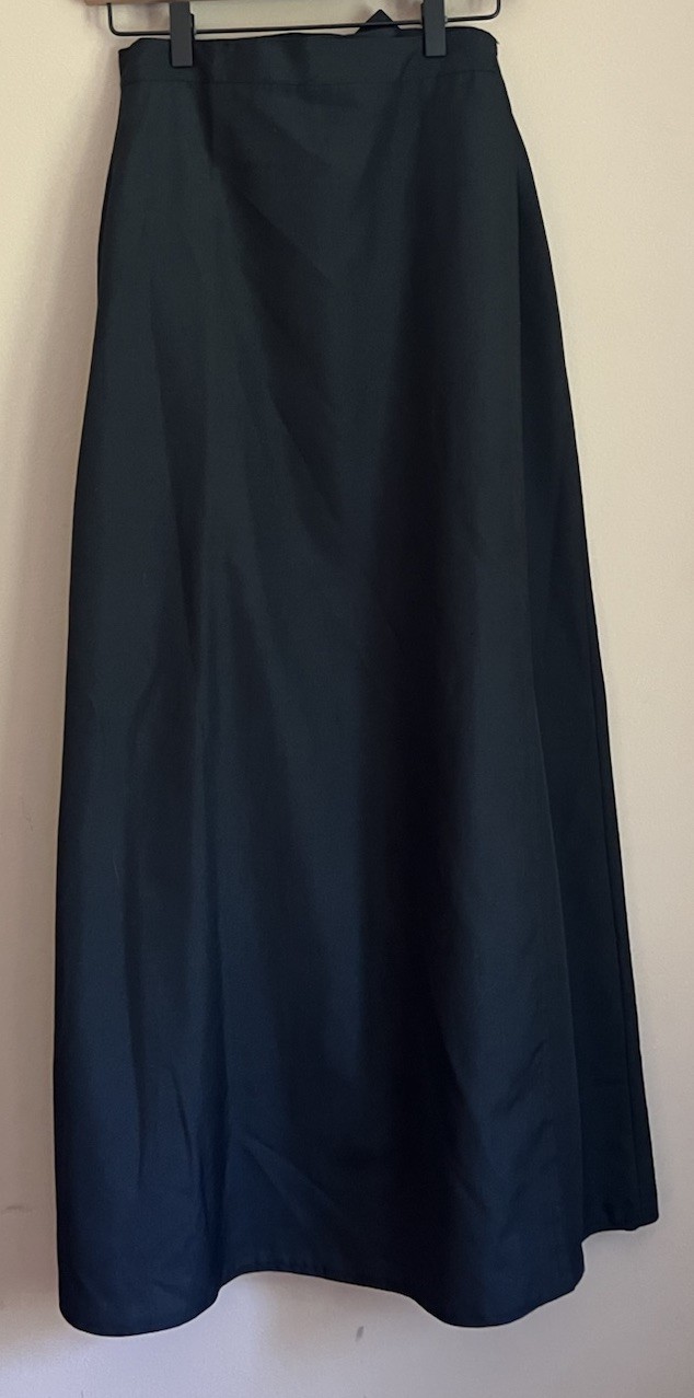 Vintage Maxi Skirt Wrap Boho Rose Embroidered 60s 70s Womens Size Small 4 6 Long