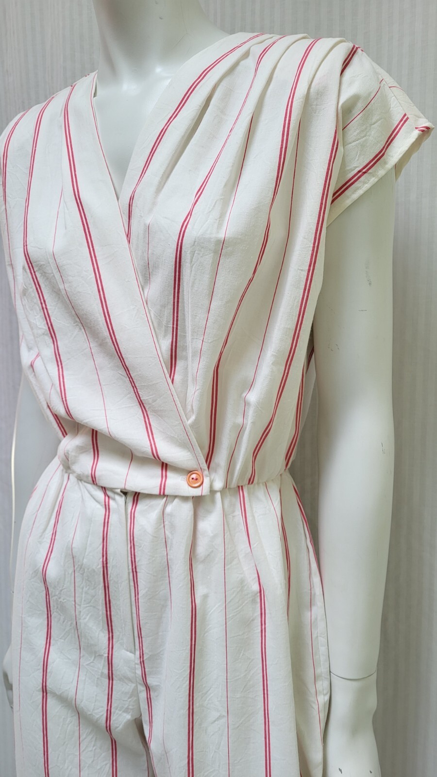 Vintage 1980/90s YOU BABES II Fritzi Pink Stripe Jumpsuit – Size S