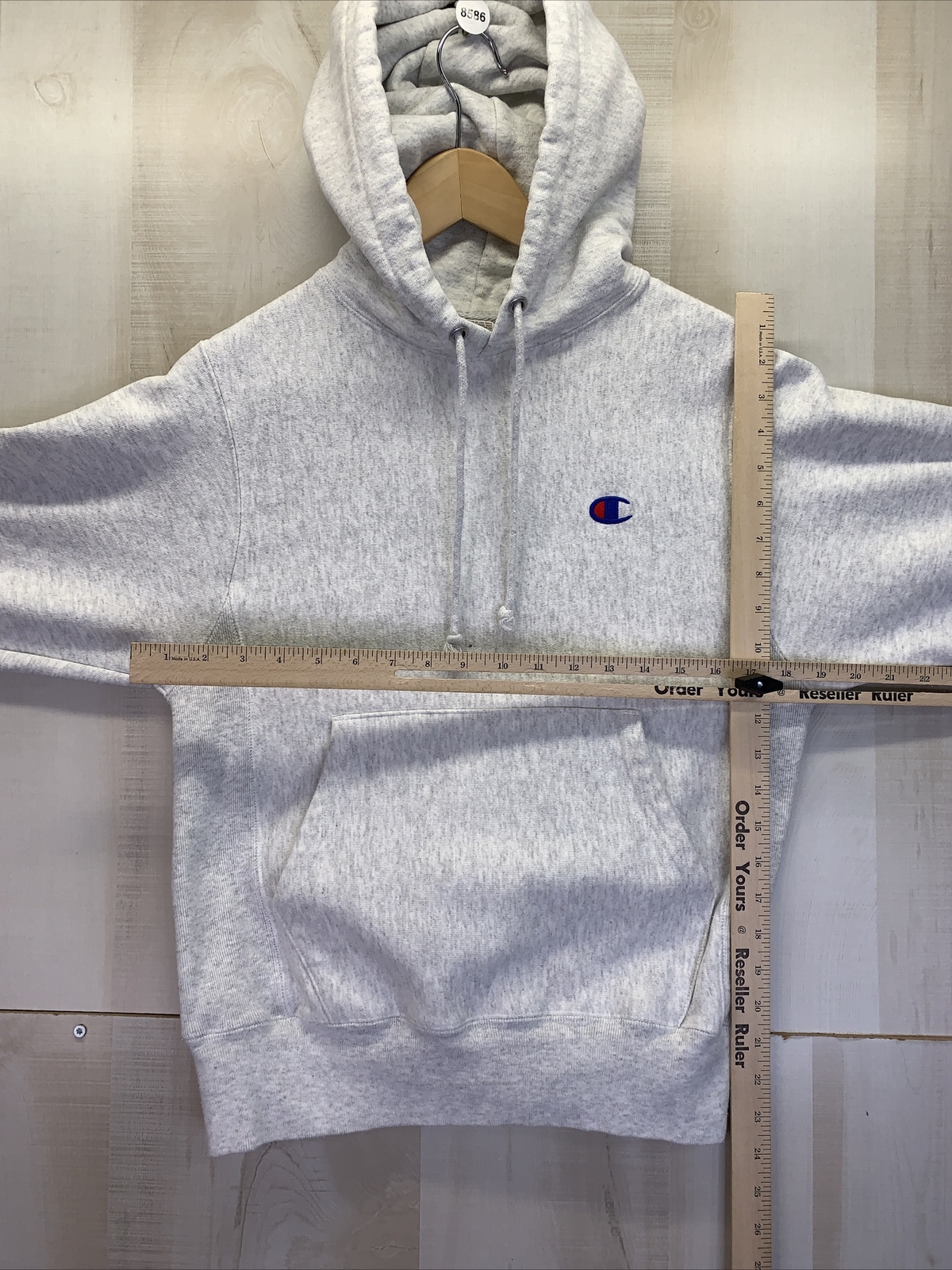 Vintage Champion Reverse Weave Heather Grey Hoodie Mens/Womens XS-8586