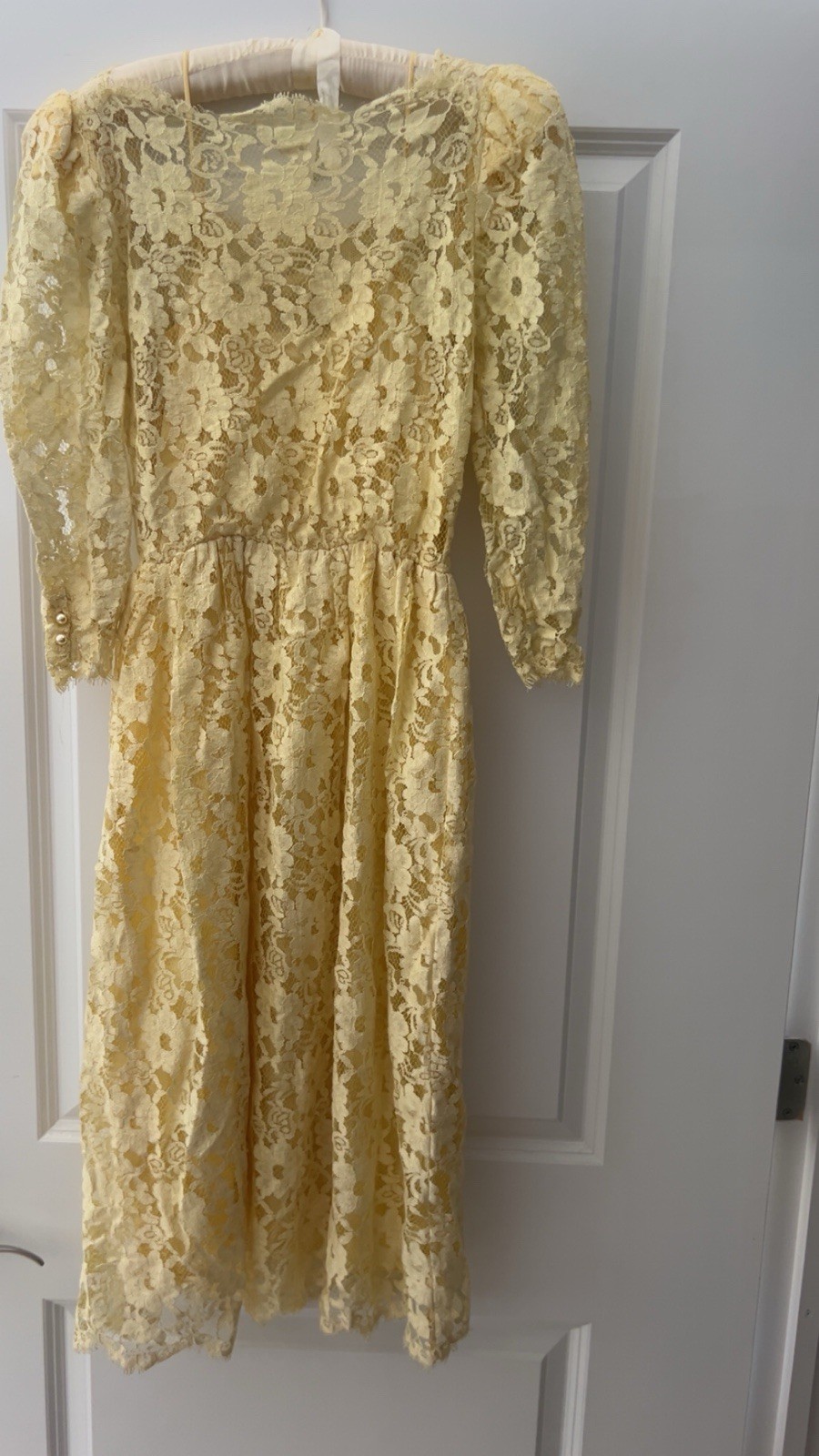 Vintage Cachet by Bari Protas lace dress-80s Size 3/4