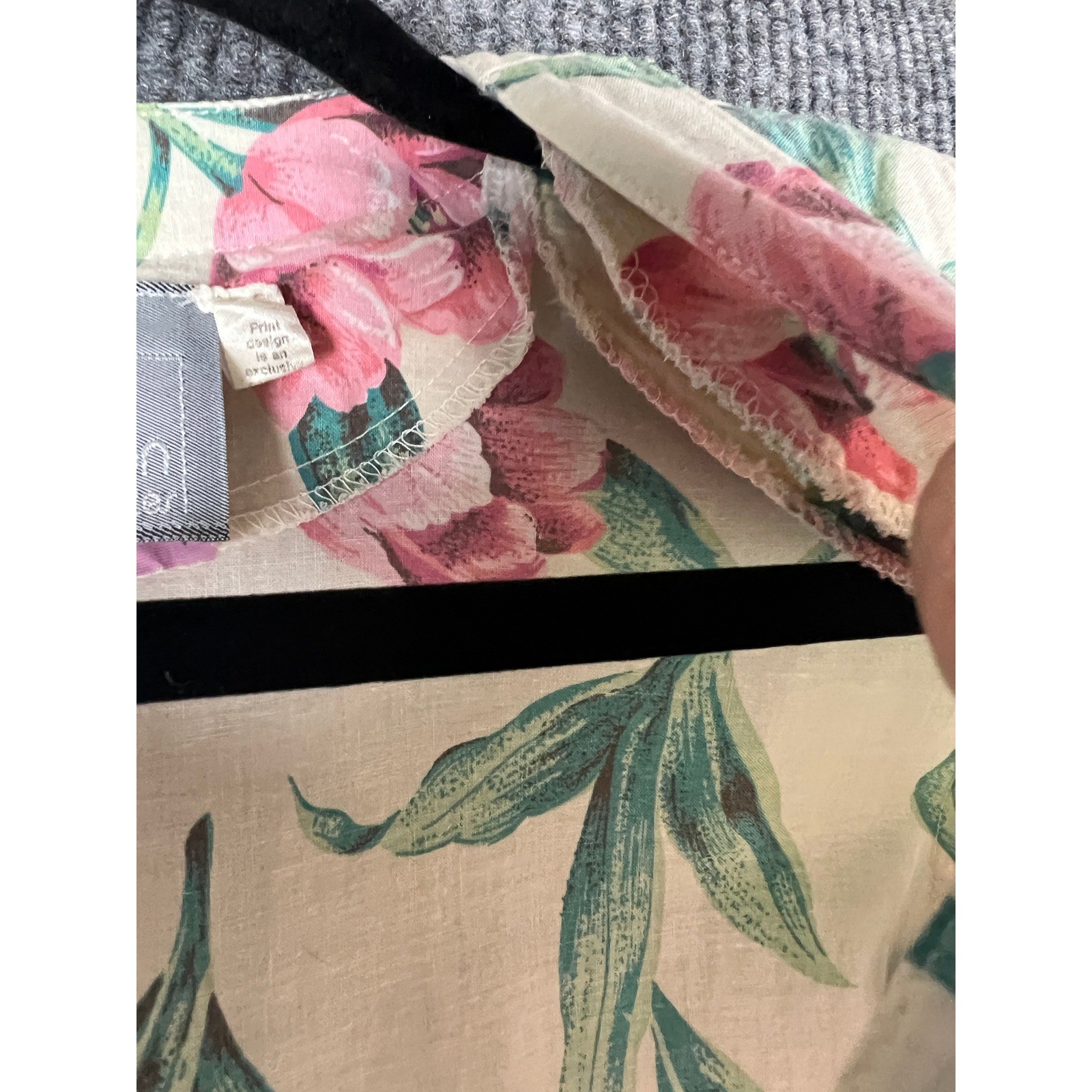 Carol Anderson Floral Button Front Midi Dress Cottagecore Boho Cotton Size 2