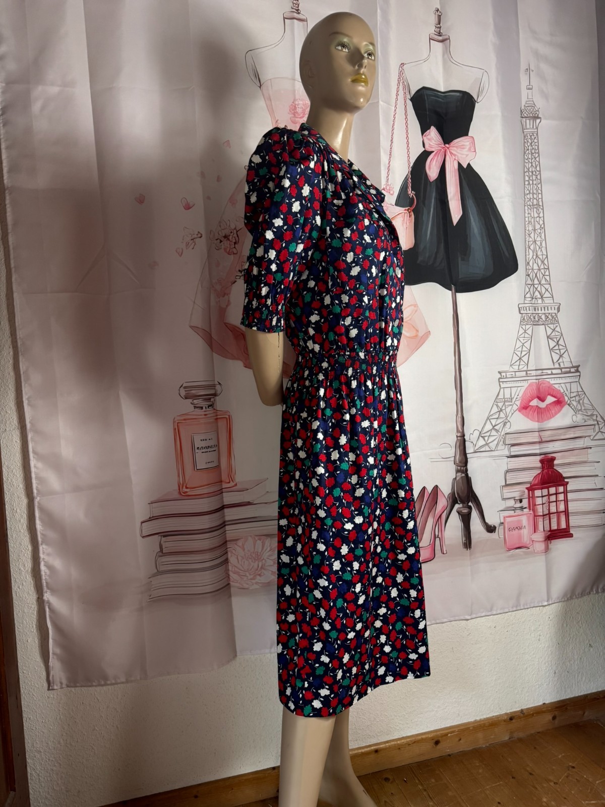 Bleyle Vintage Dress Cotton Graphic Pattern Shirt Dress Size 42/44