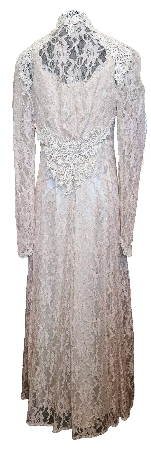 Margot Lea Peach Lace Dress And Bolero Jacket Satin Lining Size Medium Vintage