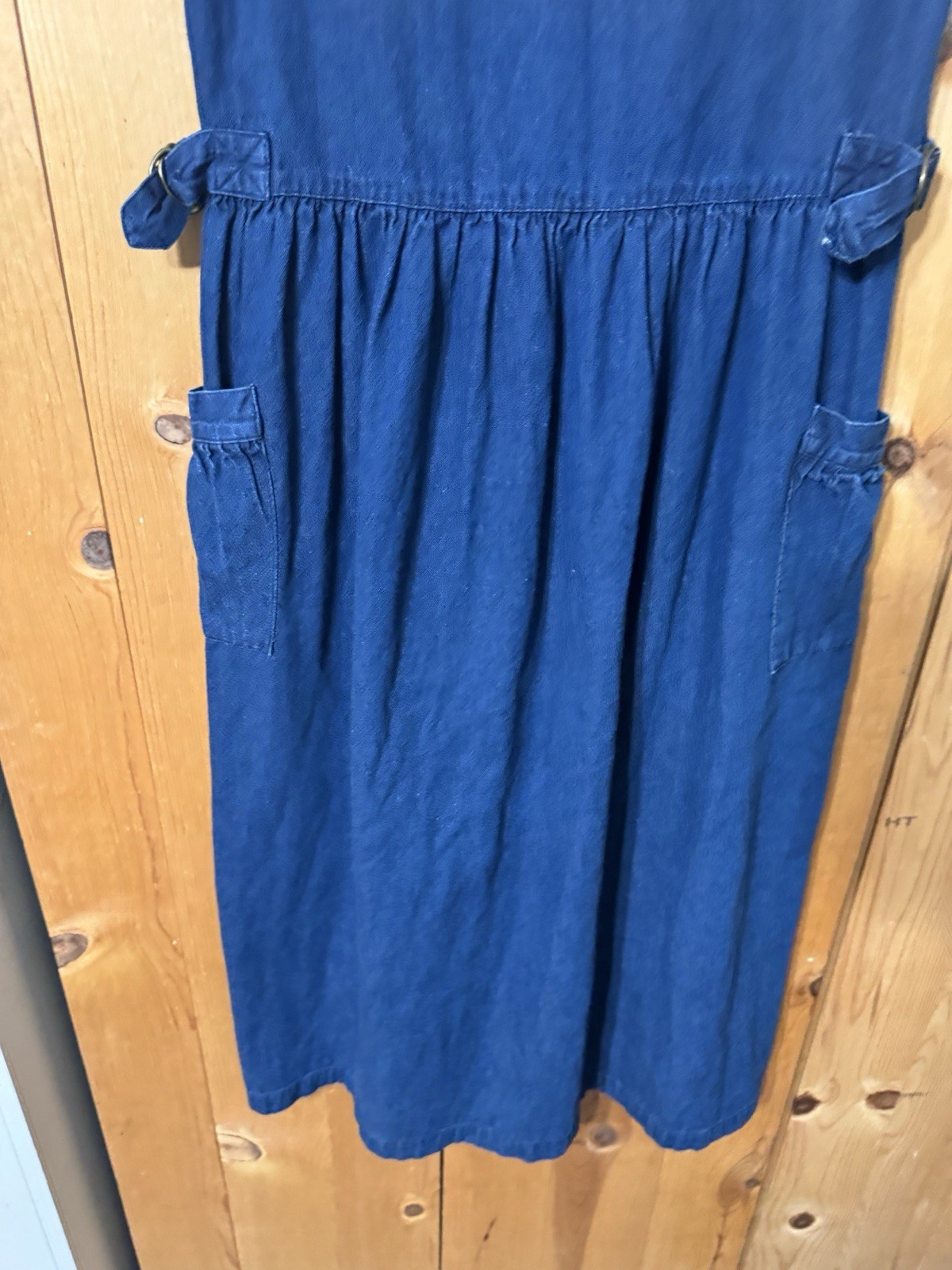 Eddie Bauer 1980s Dark Jean Jumper Dress Women’s XS(tag M) Bust 34” Read PRARIE