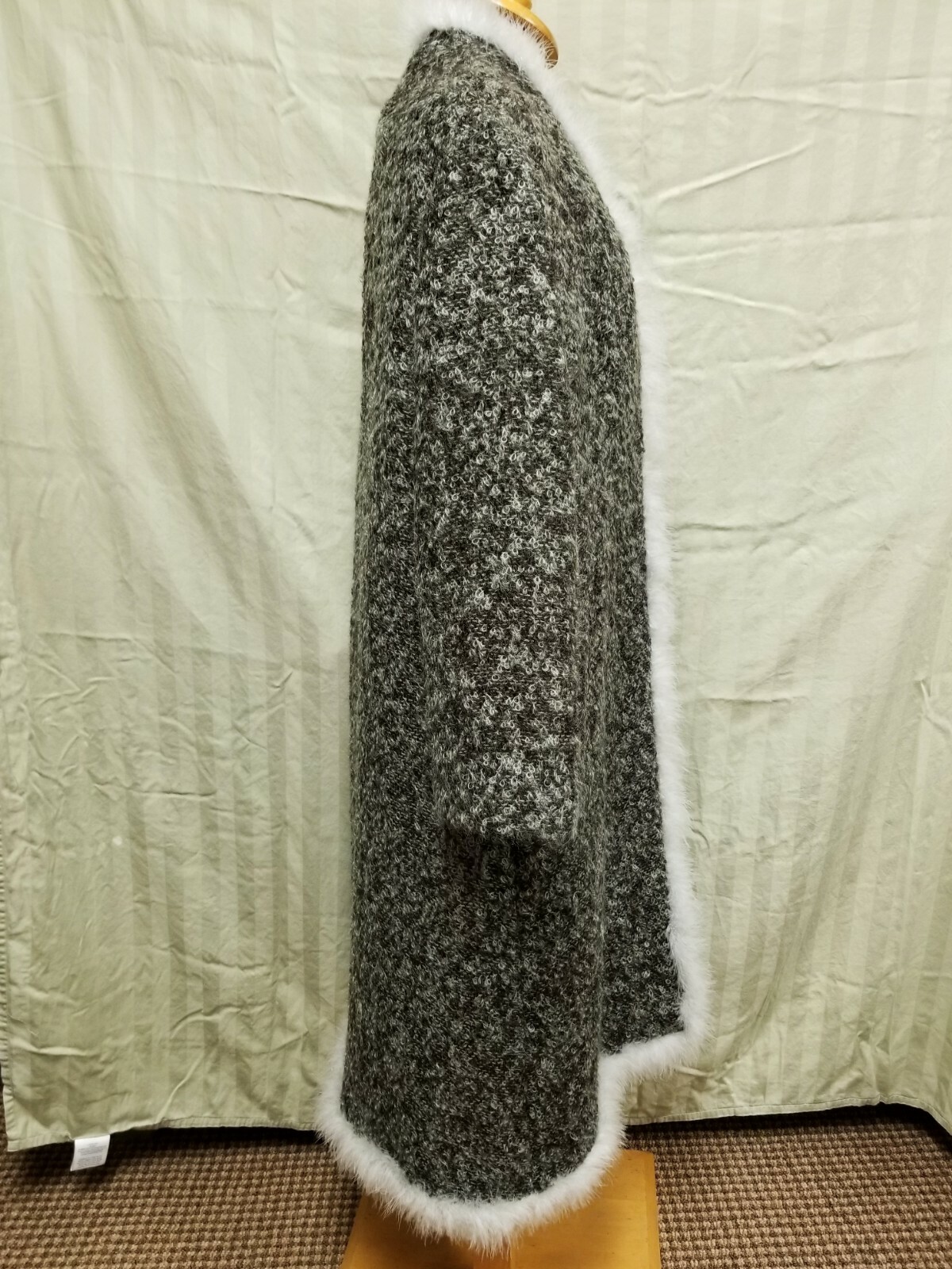 Vintage Georgina Von Etzdorf Mohair Wool Feather Duster Sweater Coat M ~ England
