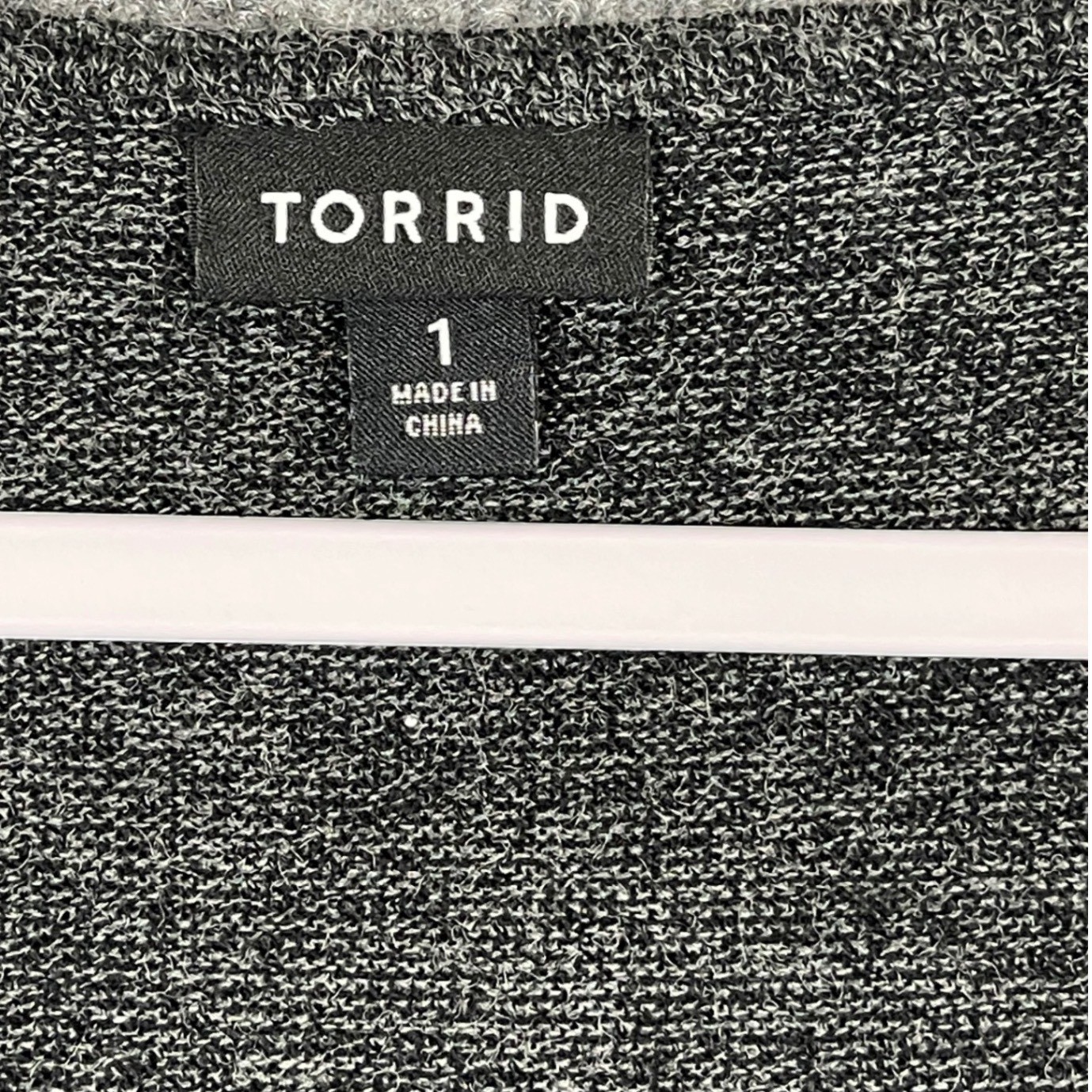 Torrid Skater Dress Women’s 1X Gray Good Lace Bell Sleeve Heathered Scoop Neck