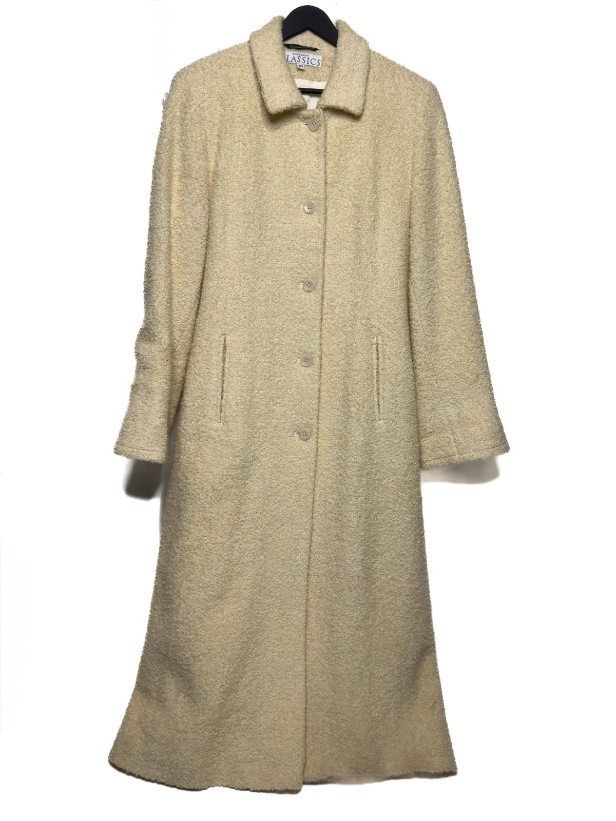 1960s Vintage Cream Wool Bouclé Coat