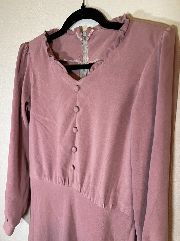 Neutral Period Base Dress Pink Victorian 1930s 1940s Village Theater Costume Med