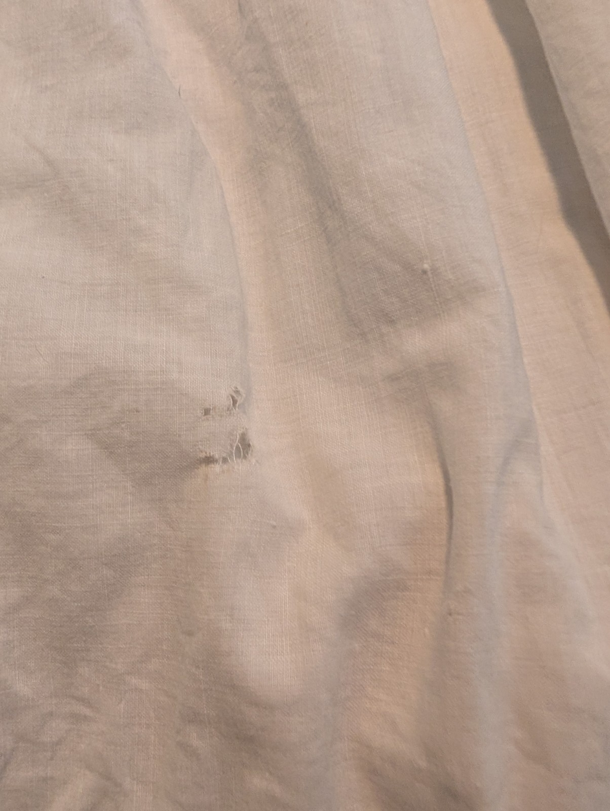 Antq Edwardian White Cotton Pleated Lace Bottom Young Girl/ Small Girl Petticoat