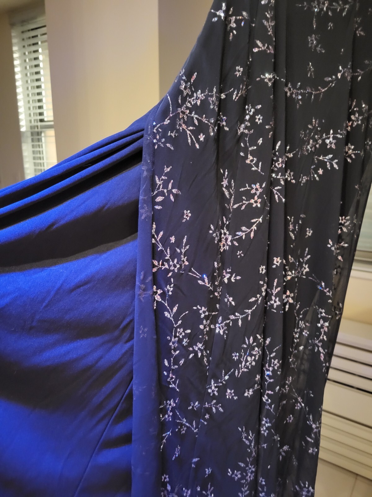 VTG 90s STRAPLESS NAVY DRESS Glitter SMALL Ruched NEW WITH TAGS + FREE SHIPPING!