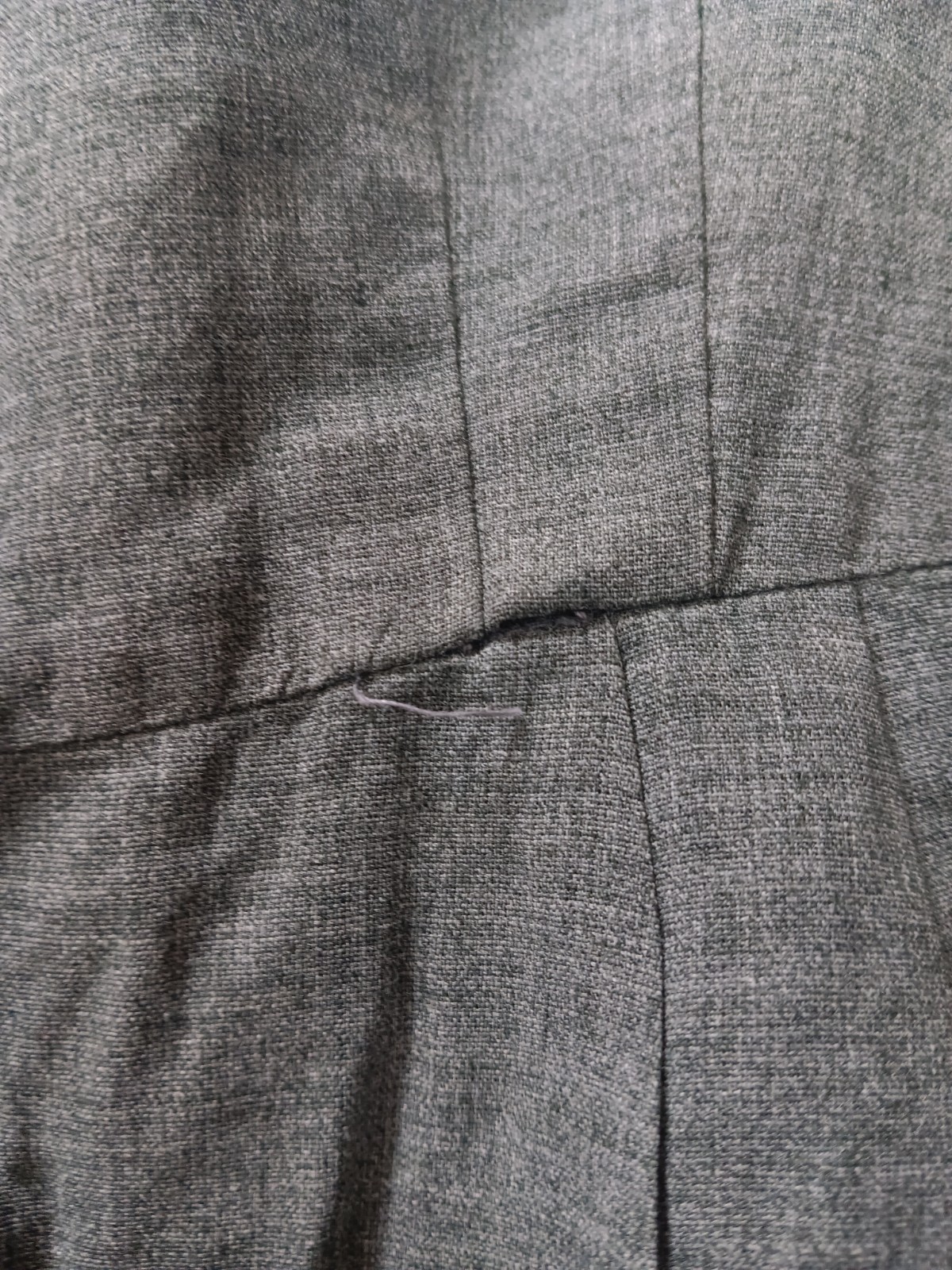 Vtg 1950s Mynette Shift Dress L Gray Secretary Pin-Up