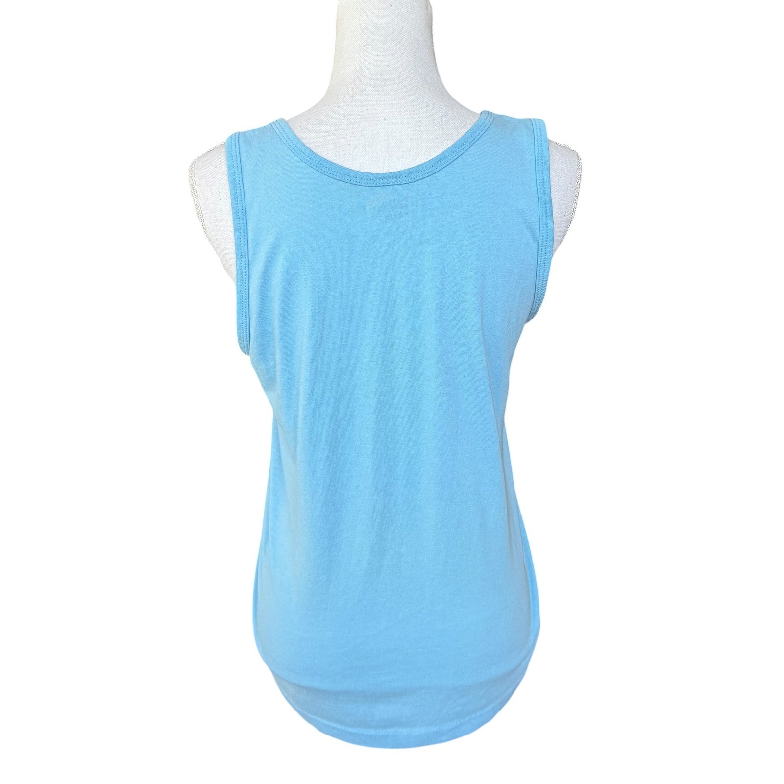 Vintage Artex Snoopy Peanuts Beach Patrol Tank Top Blue Graphic Tee Women Medium