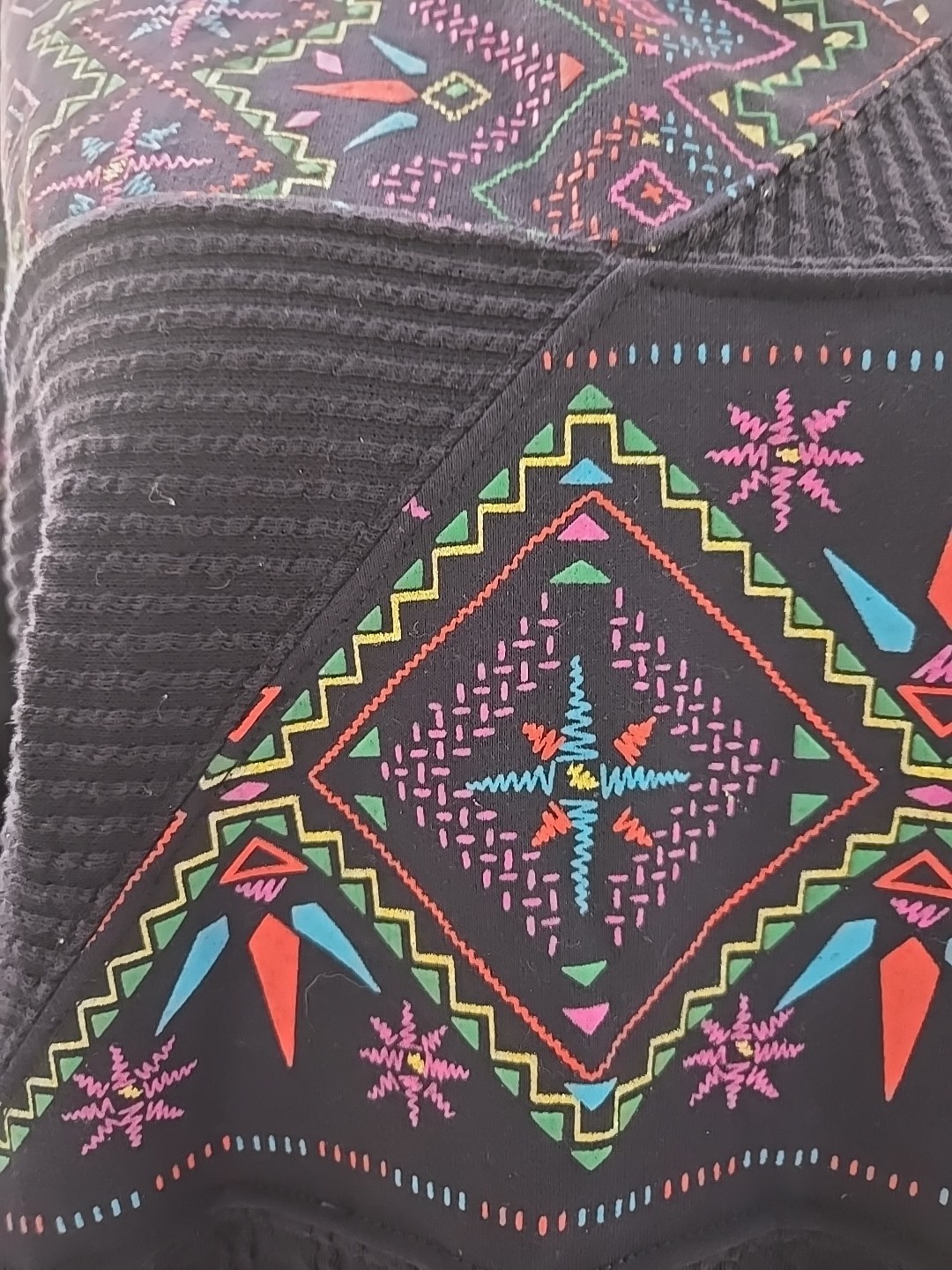 Blast Vtg 90s Southwestern 1/4 Zip Mock Neck Sweatshirt Womans Sz Med Oversized