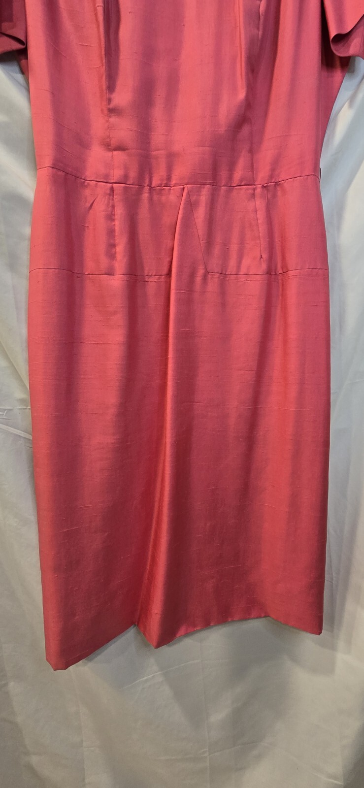 Vintage 40’s-50’s Paul Sachs Original Dress Pink Size 18 Matching Belt