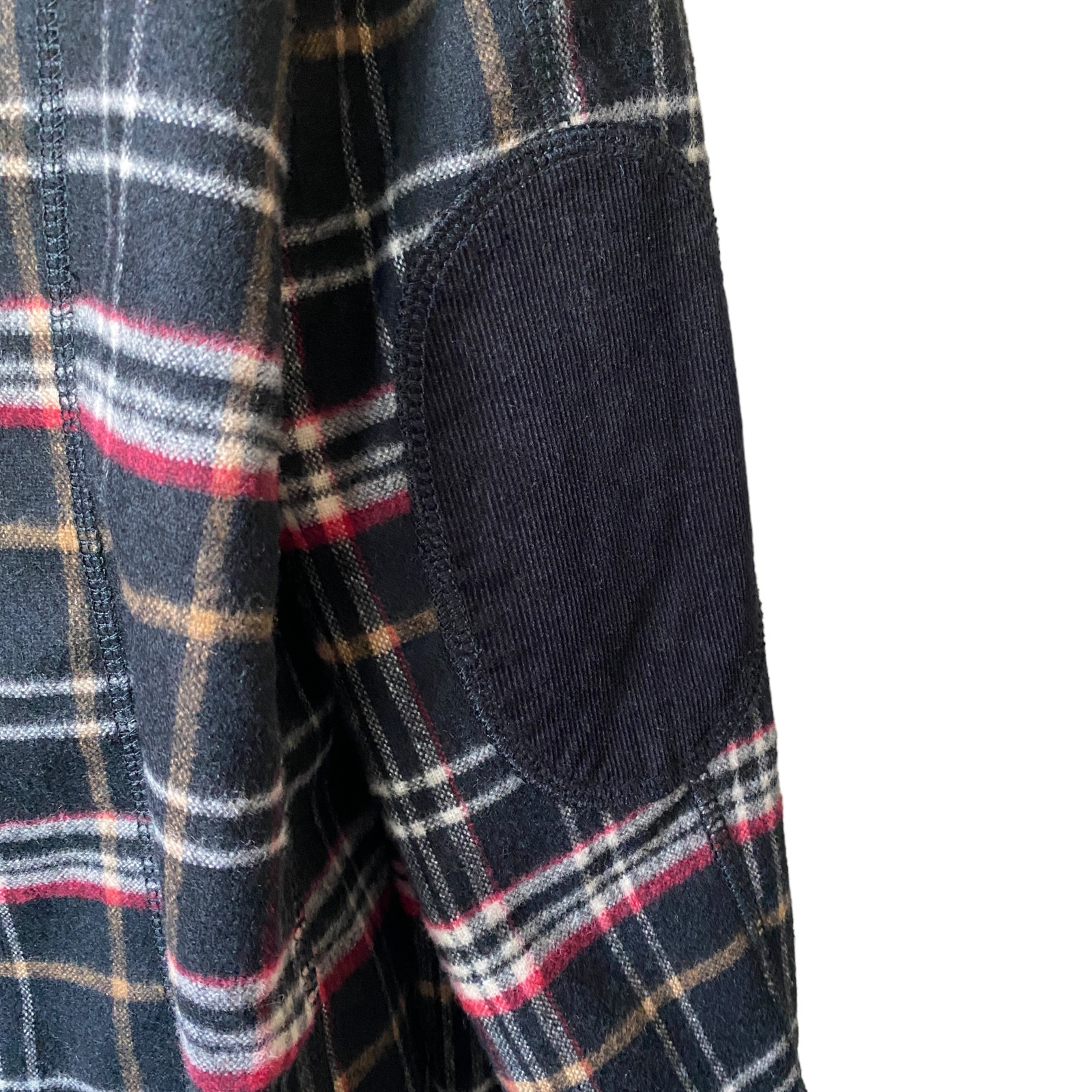 Vtg Think Tank Plaid Blazer Classic Wool Blend Elbow Patch Unstructured Academia