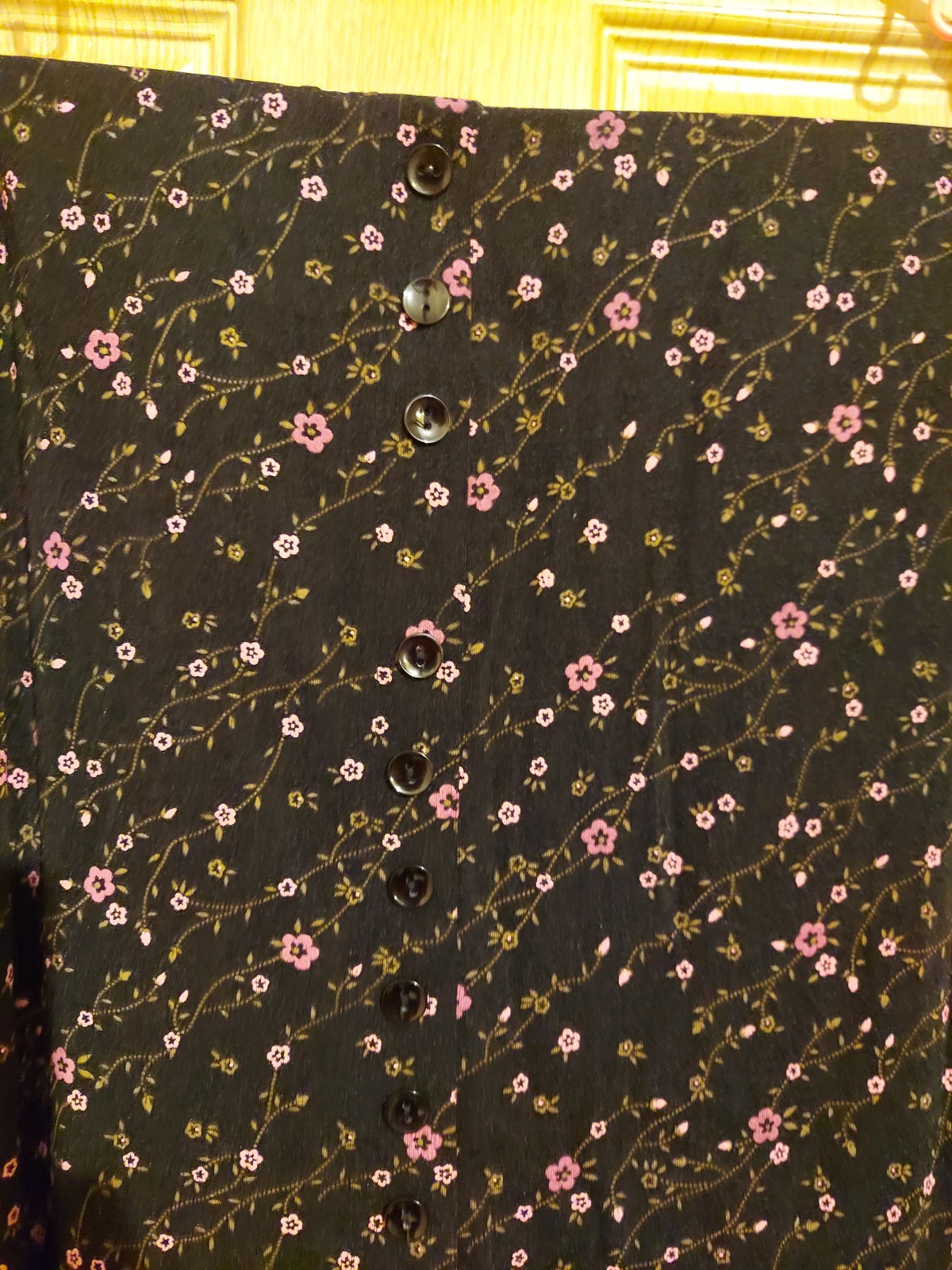Vintage Dark Floral Maxi Skirt JM Collection Skirt Womens XL Whimsigoth 90s Rose