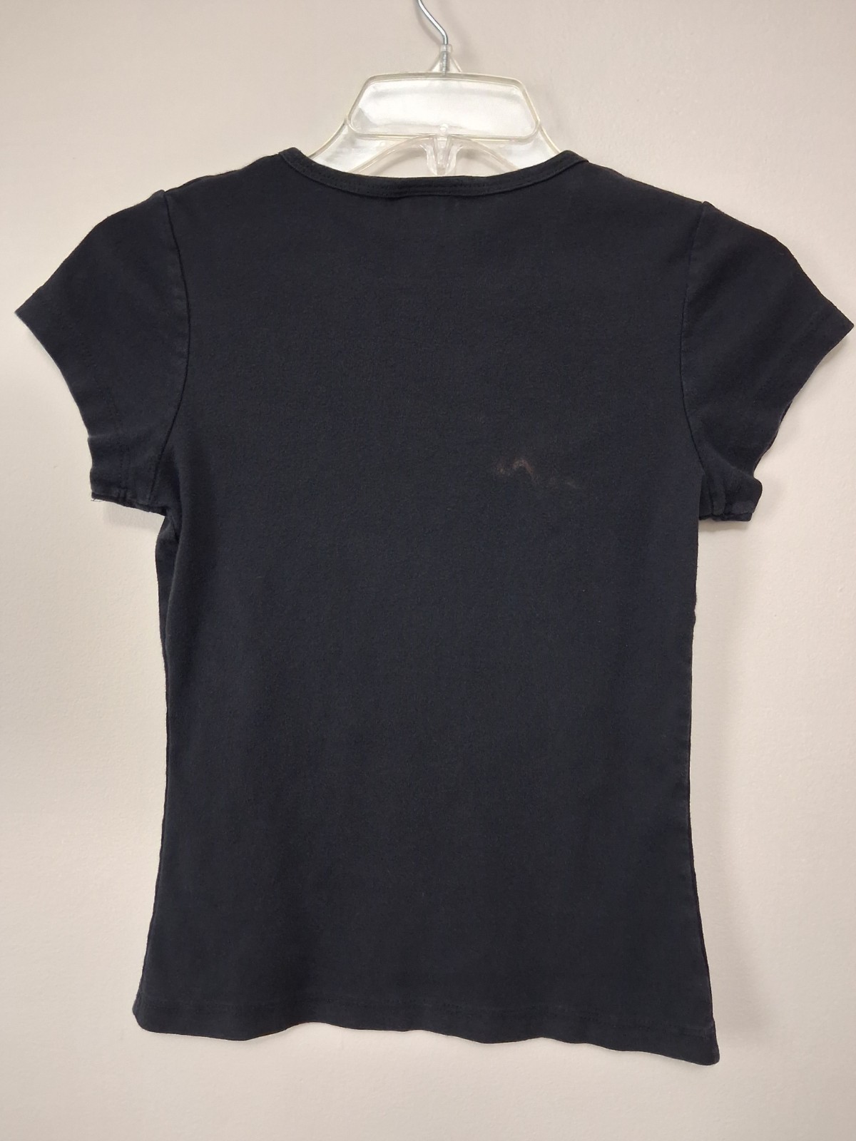 Vintage Y2K Betty Rocker Star Graphic Baby Tee Medium USA Distressed Defect