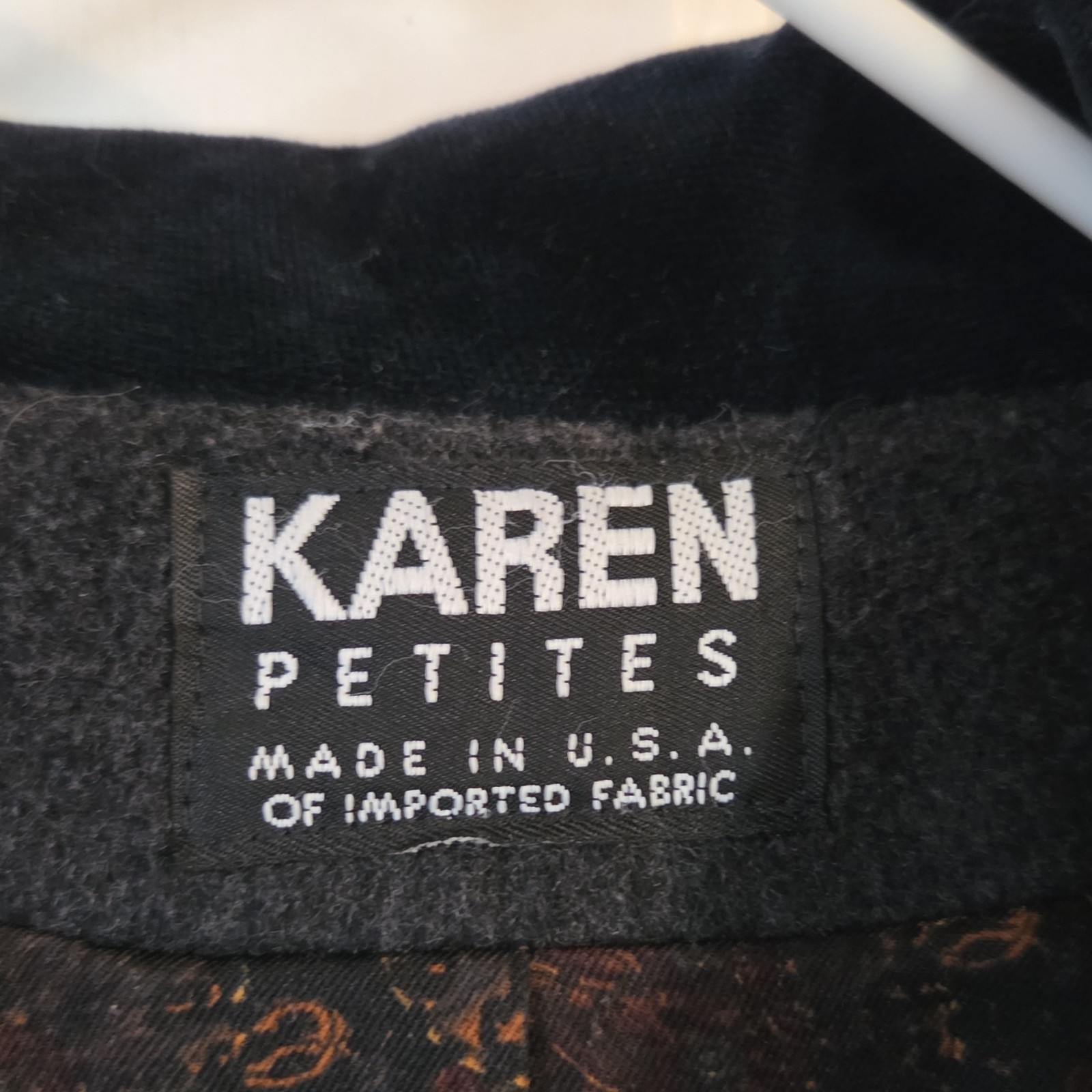 Petites Black Wool Blend Cashmere