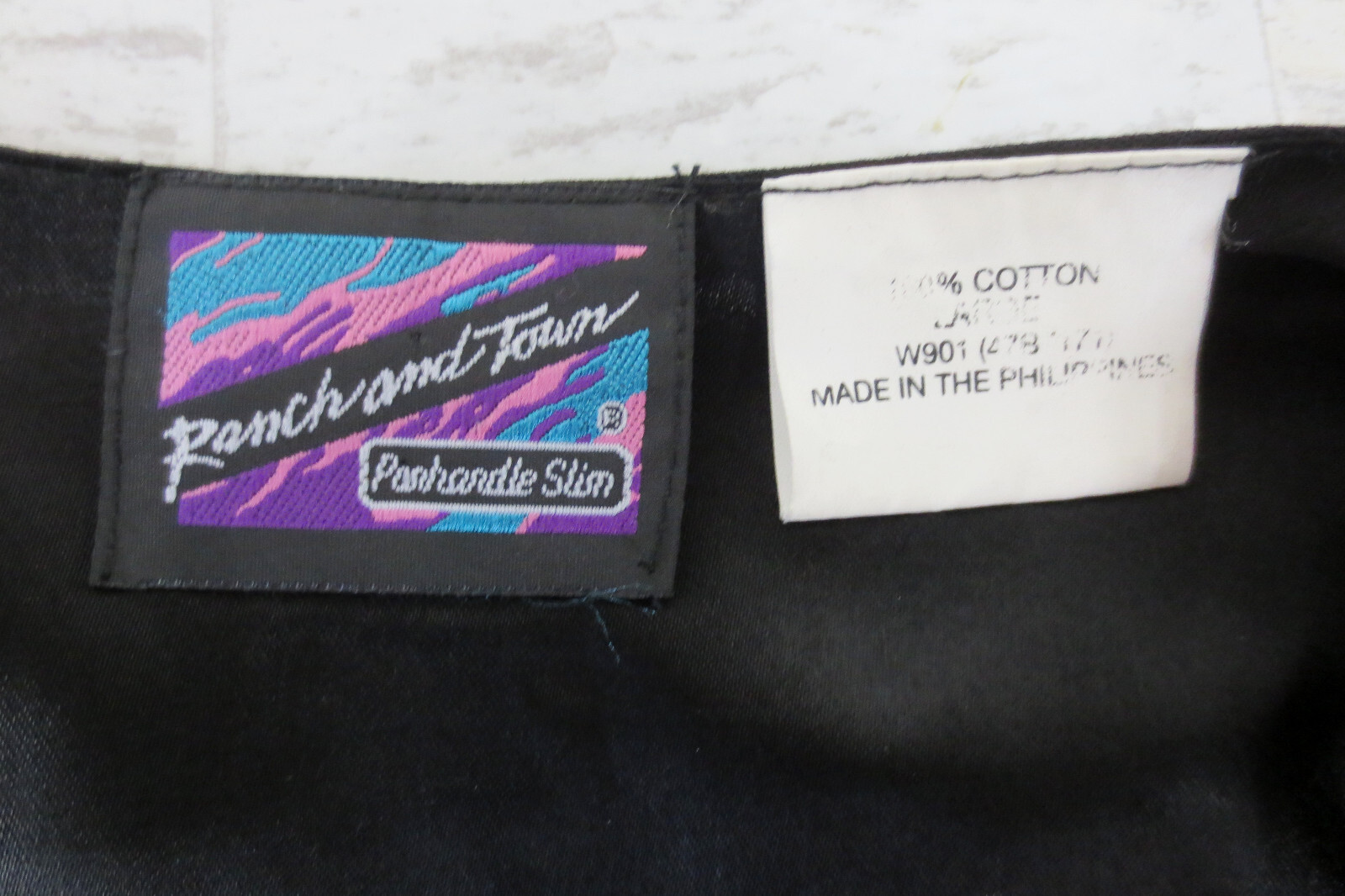 Vintage Ranch and Town Panhandle Slim Western Vest Womens L Applique Embroidered