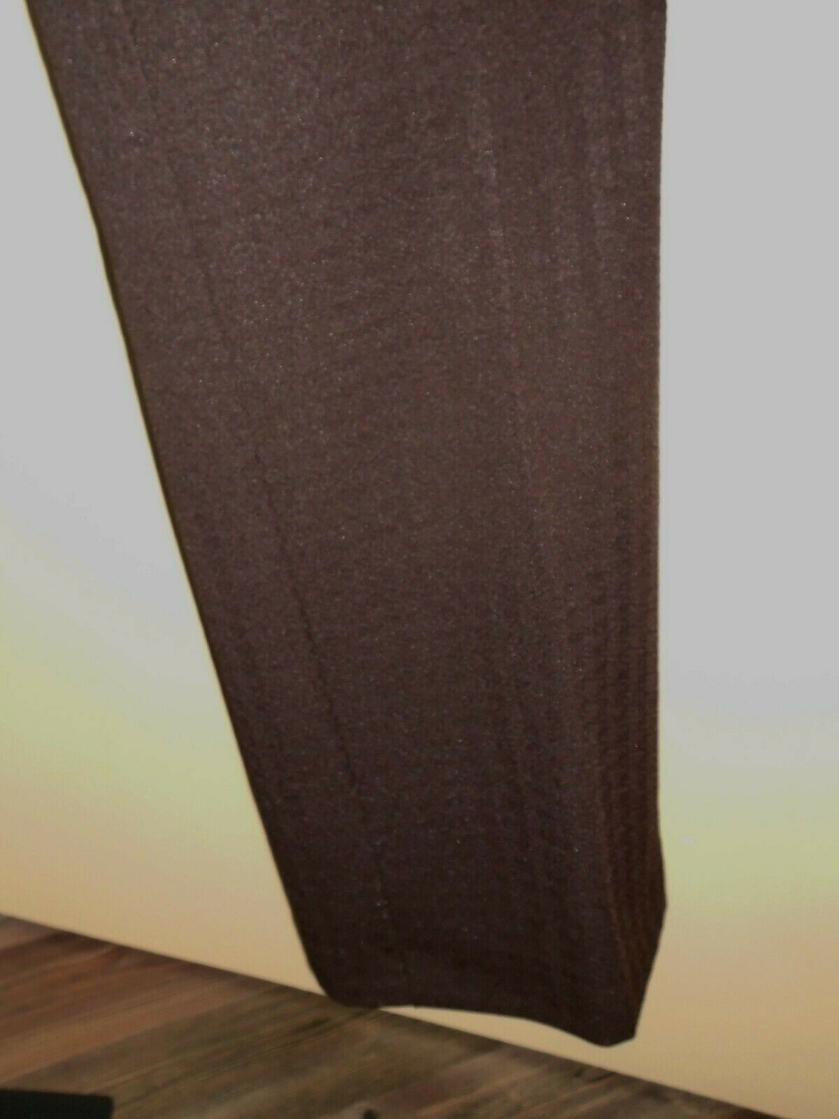 Ladies VTG 1970s Dark Brown Small Square Textured Poly Dress Pants Sz 10 NWT