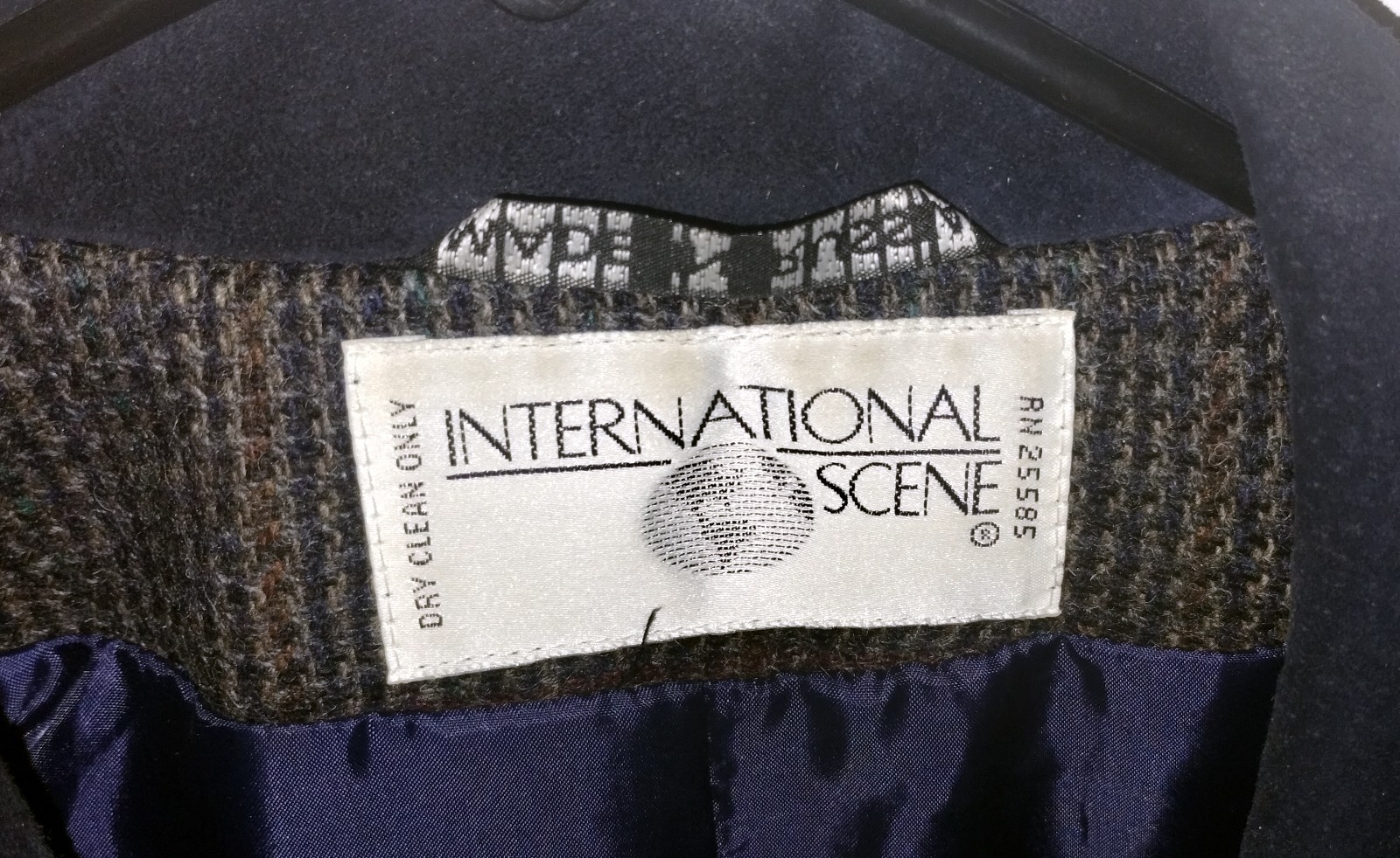 Vintage Woman’s wool tweed jacket suede collar 9/10 international scene Russia