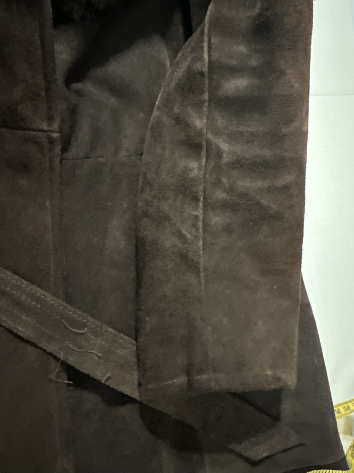 Vintage A&F Originals Abercrombie Fitch Long Suede Coat Dark Brown Penny Lane