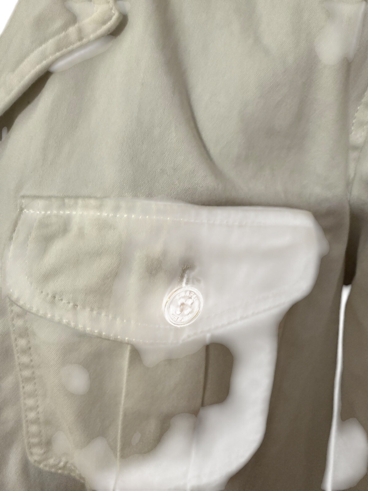 Chaps Women’s White Jean Jacket Pocket Gold Buttons Size 1X