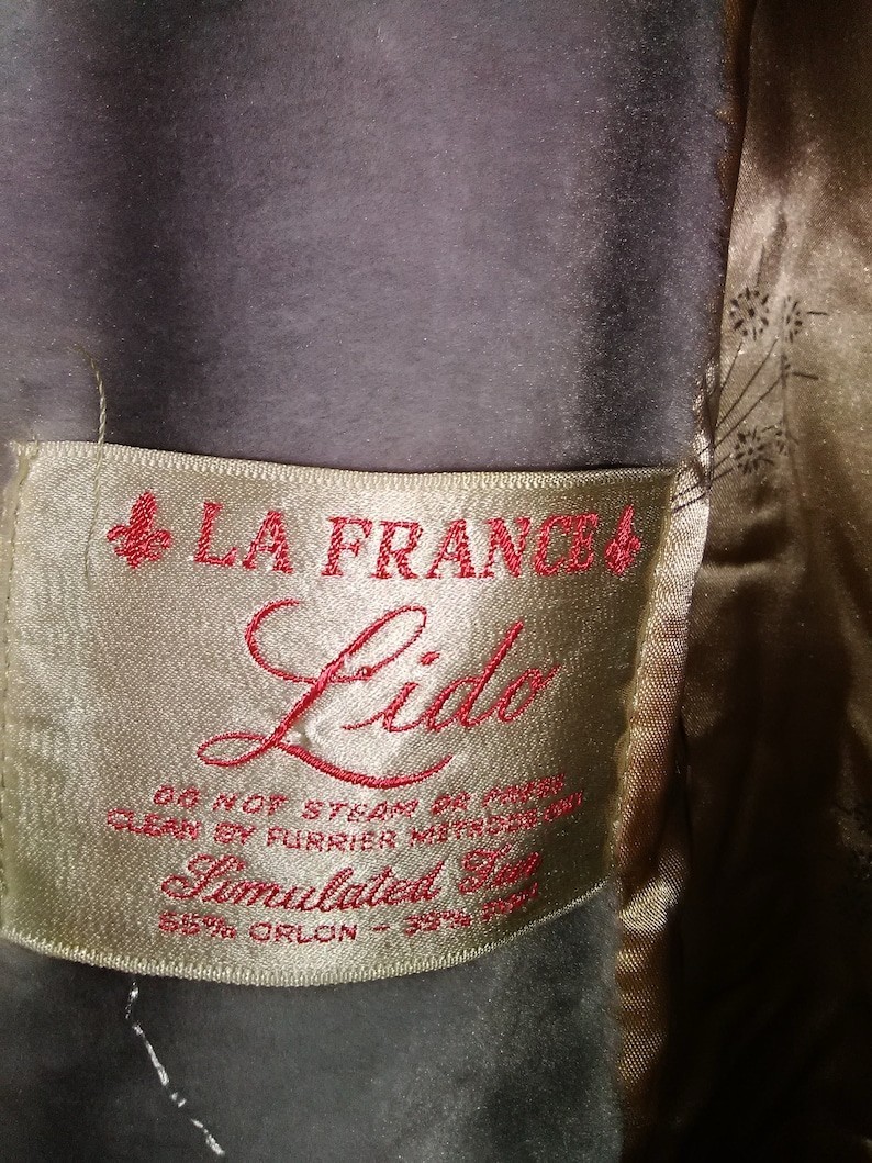 Vintage La France Lido Women’s Swing Coat Faux Fur