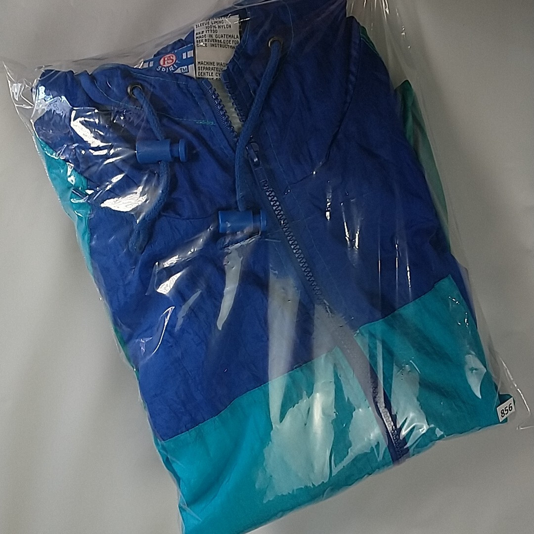 Pro Spirit Size L Color Block Windbreaker Hooded Sporty Jacket Retro Full Zip